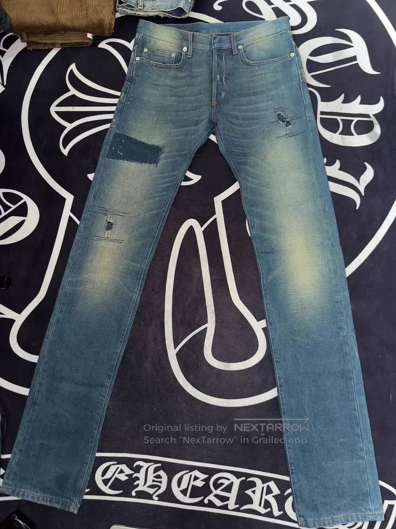 Dior Dior Heavyweight Distressed Patch Straight Leg Denim Jeans Size US 29 - 1 Thumbnail