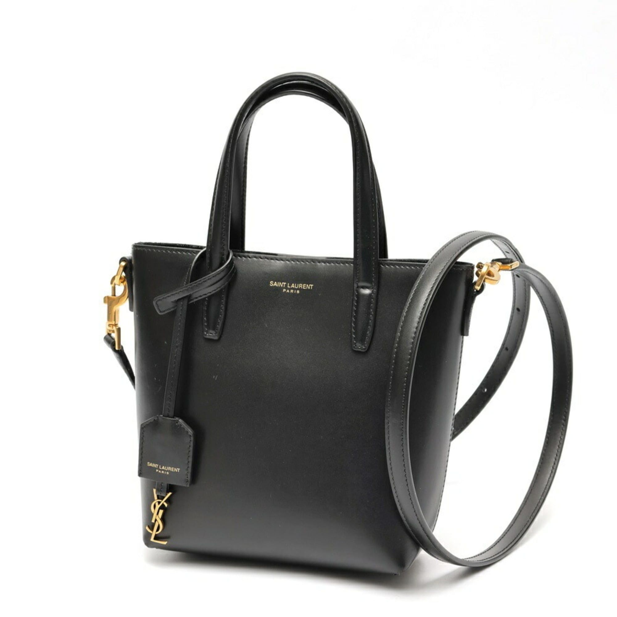 Saint Laurent Paris Saint Laurent Mini Toy Shoulder Bag 773995 Box Leather Black S-159778 Size ONE SIZE - 1 Thumbnail
