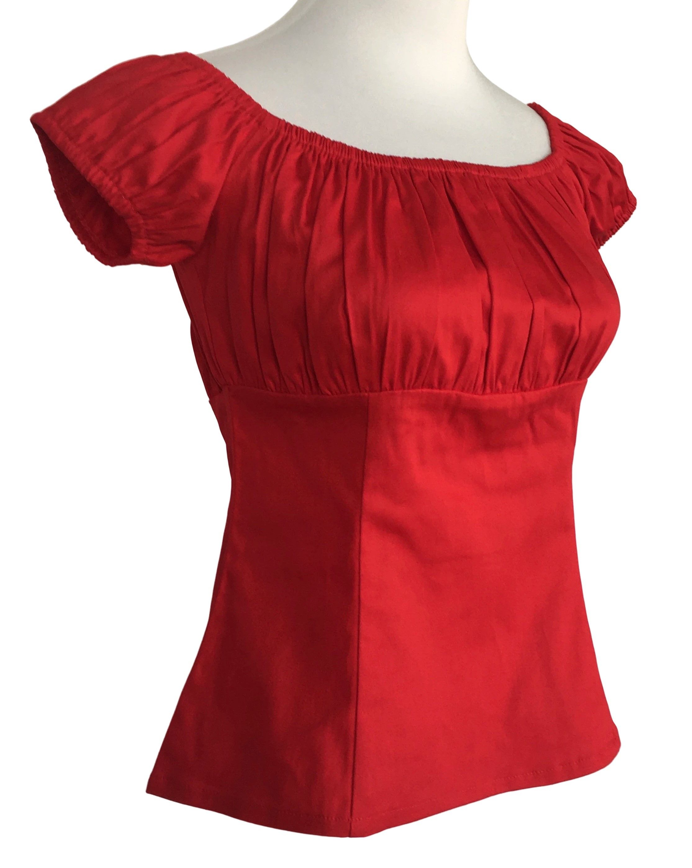 Other Women tops off shoulder slim fit red blouse Size XXL / US 16-18 / IT 52-54 - 2 Thumbnail