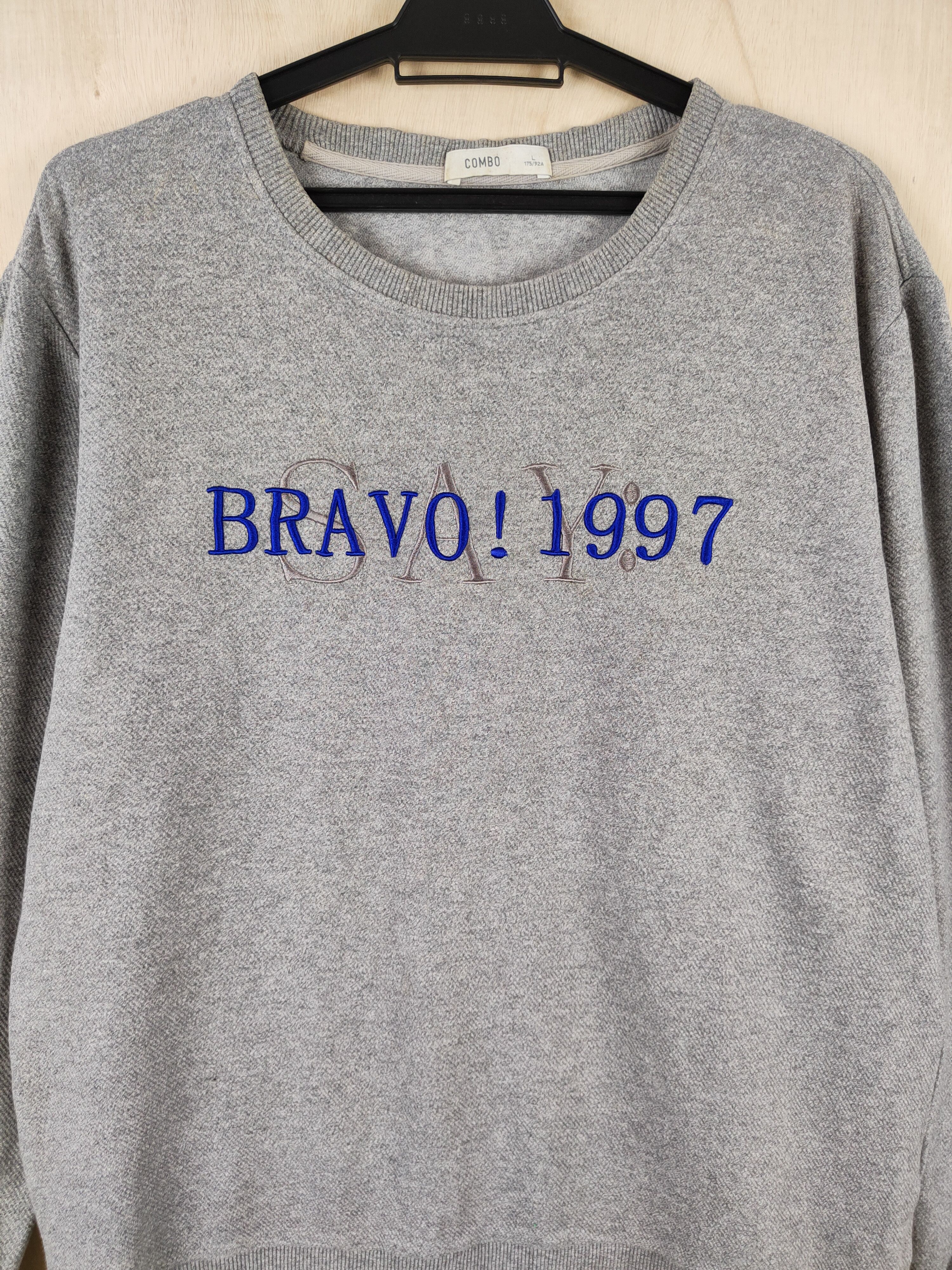 Japanese Brand Combo Gray Say Bravo 1997 Sweatshirts #S2609 Size US L / EU 52-54 / 3 - 2 Thumbnail