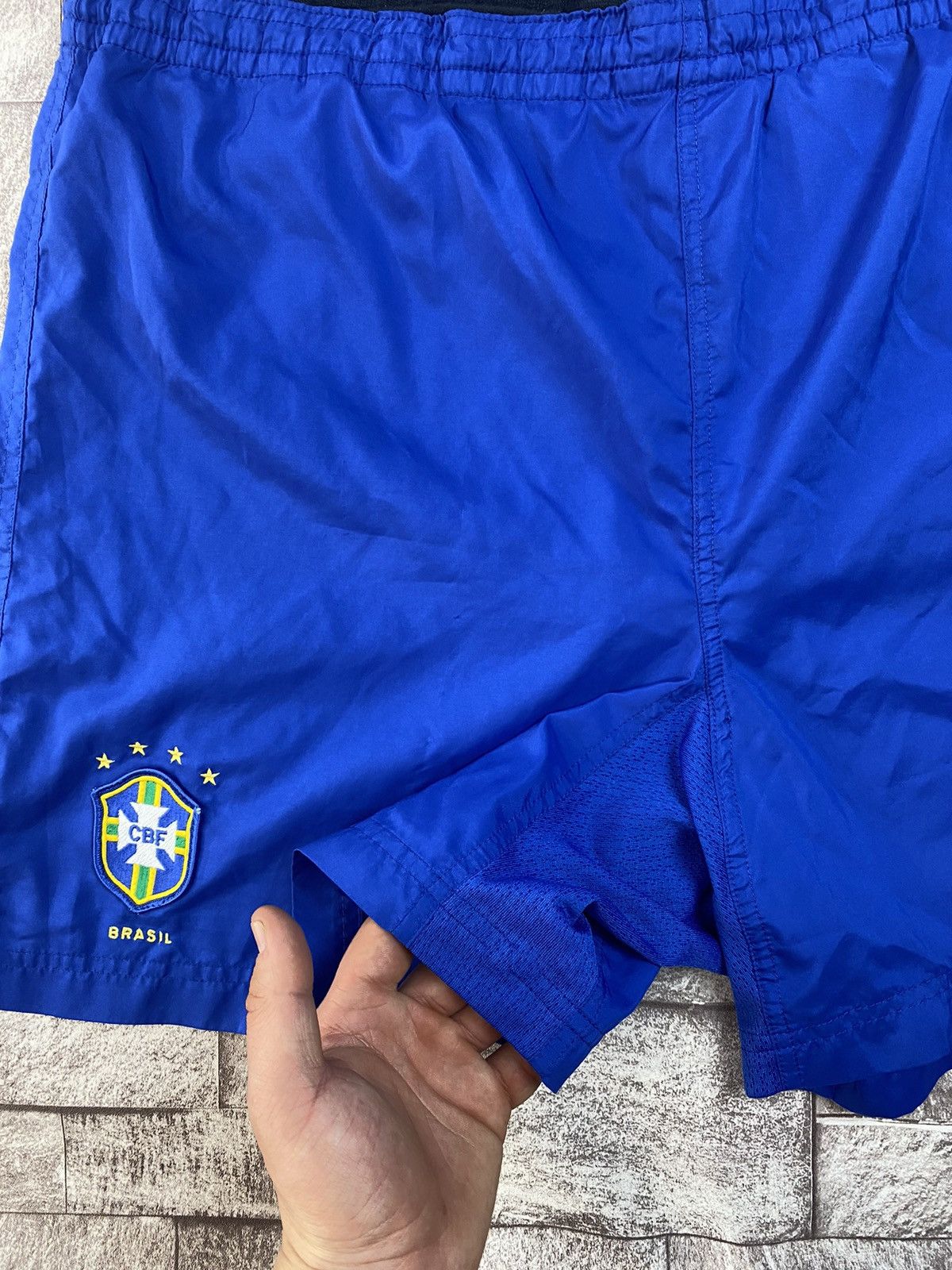 Nike × Vintage BRASIL 2000 2002 HOME FOOTBALL SOCCER SHORTS NIKE Size US 36 / EU 52 - 6 Thumbnail