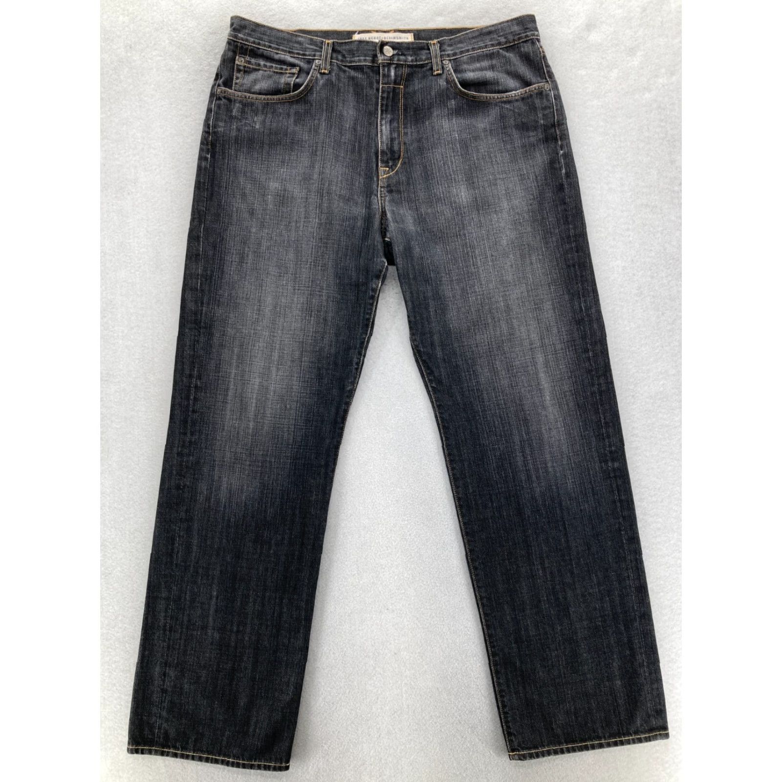 Denime Agave The Fortyniner Jeans Mens 40x33 Straight Fit Loose Comfort Relaxed Denim Black Diablo Negro Size US 40 / EU 56 - 2 Thumbnail