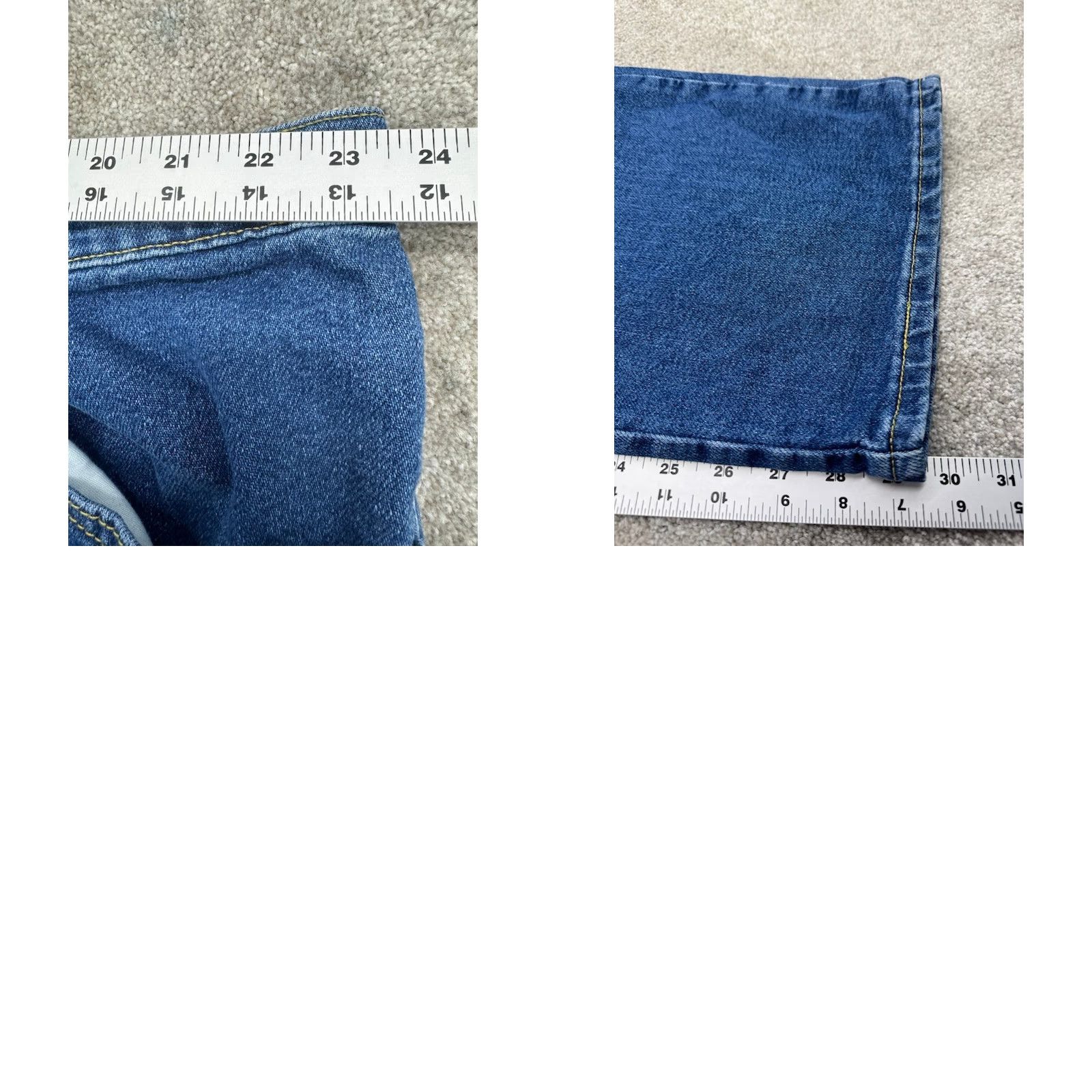 Lee Lee Jeans Mens Jeans 50x32 Blue Denim Regular Fit Straight Leg 6218 Mens Big & Tall 50 46" Waist 32" Inseam Blue 5-Pocket Denim Jeans Size US 34 / EU 50 - 9 Thumbnail