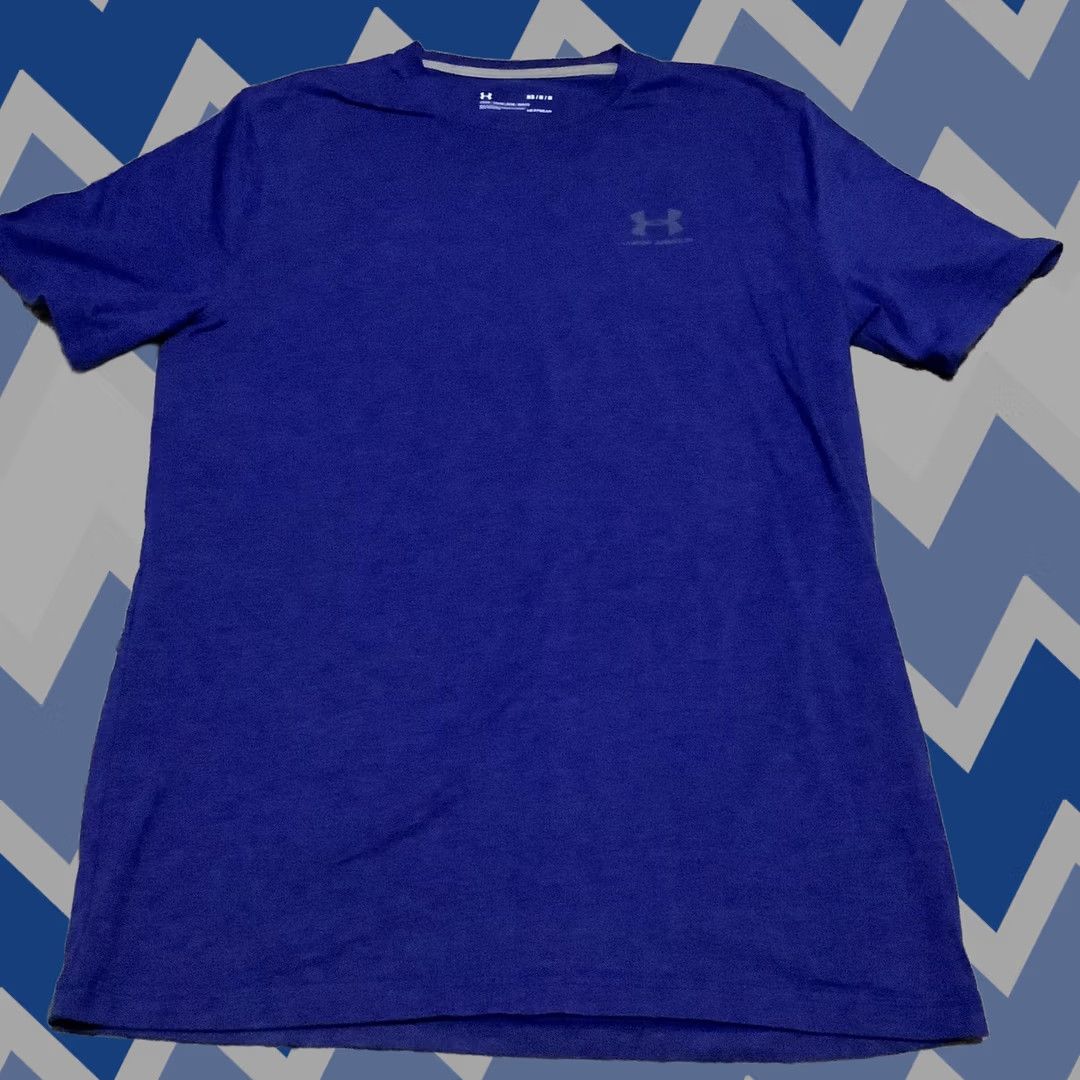 Under Armour Under Armour Men's T-Shirt Crew Neck Navy Blue Loose Fit Heat Gear Top M Size US M / EU 48-50 / 2 - 1 Thumbnail