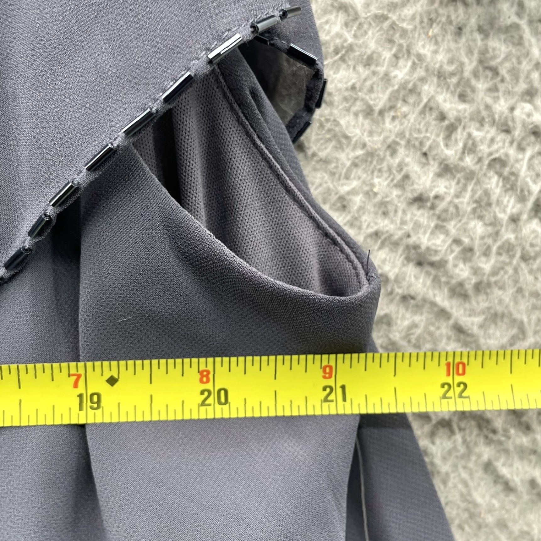 Vintage SLNY Ruffle Dress Women's 14 Gray Layered Holiday Party Cocktail 90's Y2k Dinner Size XL / US 12-14 / IT 48-50 - 6 Thumbnail