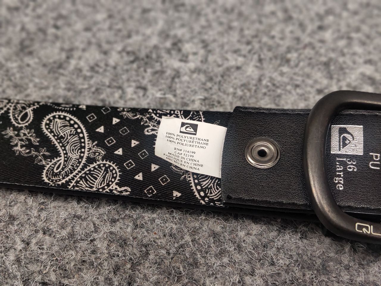 Quiksilver Vintage Quiksilver Black bandana Logo Belt Y2K Hype style Size ONE SIZE - 11 Thumbnail