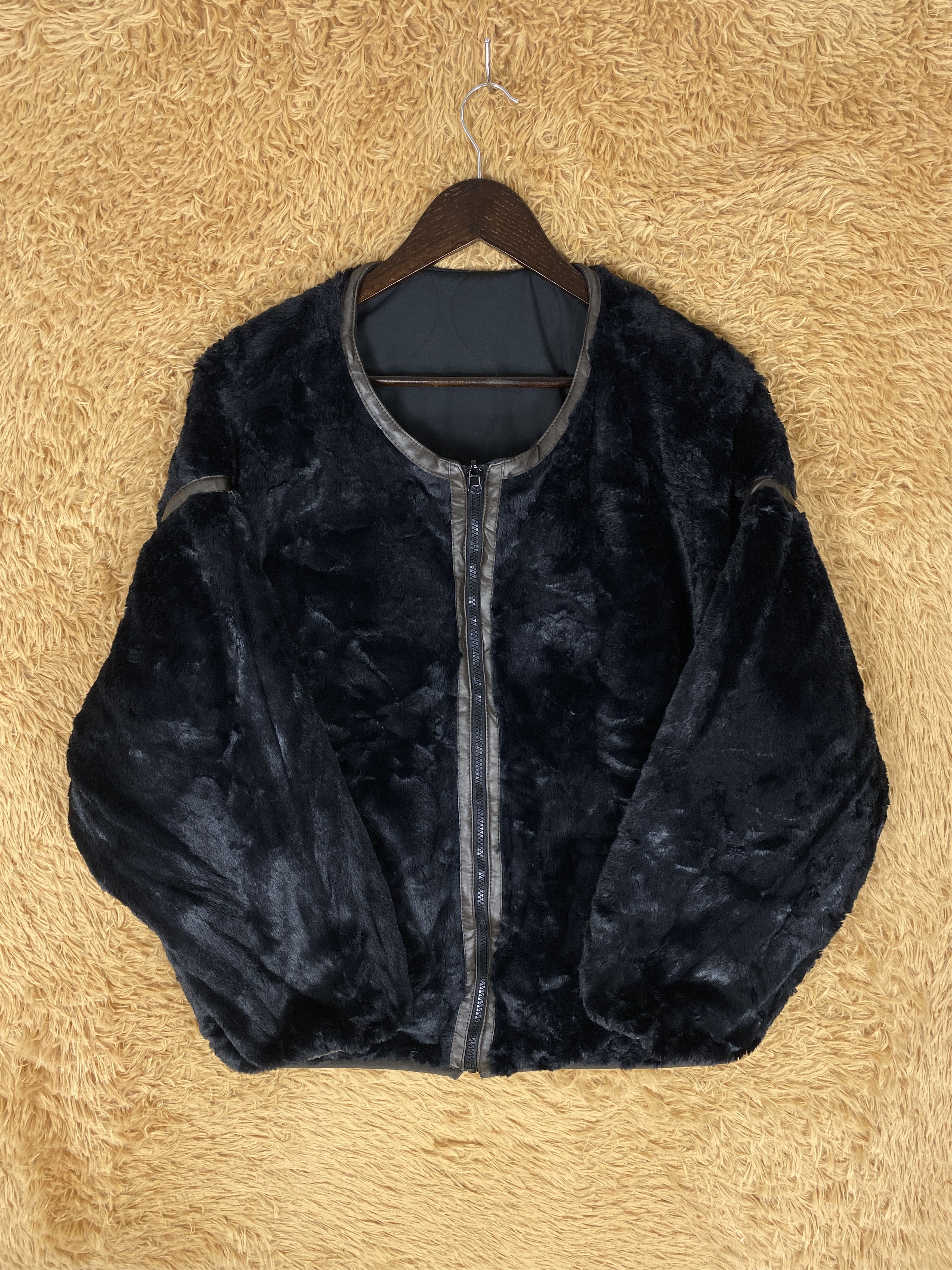 Japanese Brand × Vintage Vintage Reversible Fleece Black Jacket Size US L / EU 52-54 / 3 - 8 Thumbnail