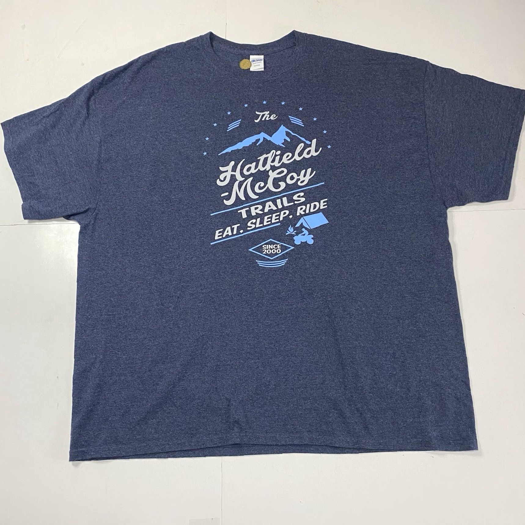 Gildan HATFIELD-McCOY TRAILS West Virginia Mens 3XLT T Shirt Graphic Tee Crew Neck Short Sleeve Multicolor Cotton Gildan Big & Tall 3XL 3TG 3EG Size US XXL / EU 58 / 5 - 5 Thumbnail