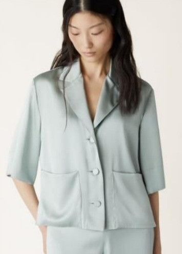Loro Piana o1w1db10825 FAO3366 Jaime Jacket in Light Blue Size L / US 10 / IT 46 - 3 Thumbnail