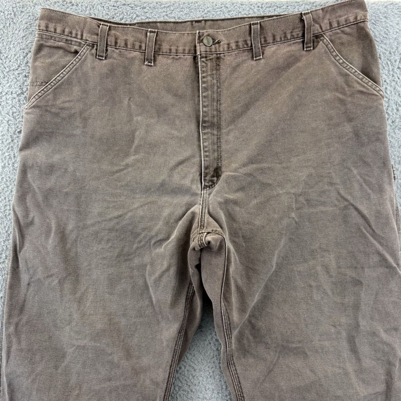 Carhartt VINTAGE Carhartt Pants Men’s 44x34 Brown Carpenter Dungaree Loose 90s Workwear Size US 44 / EU 60 - 3 Thumbnail
