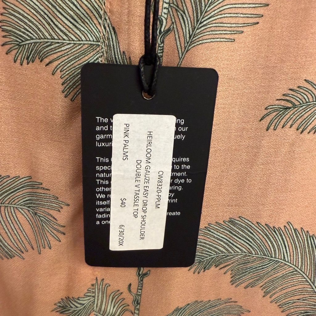 Chaser Brand Women's Chaser Blouse, Size S, Peach and Green Size S / US 4 / IT 40 - 6 Thumbnail