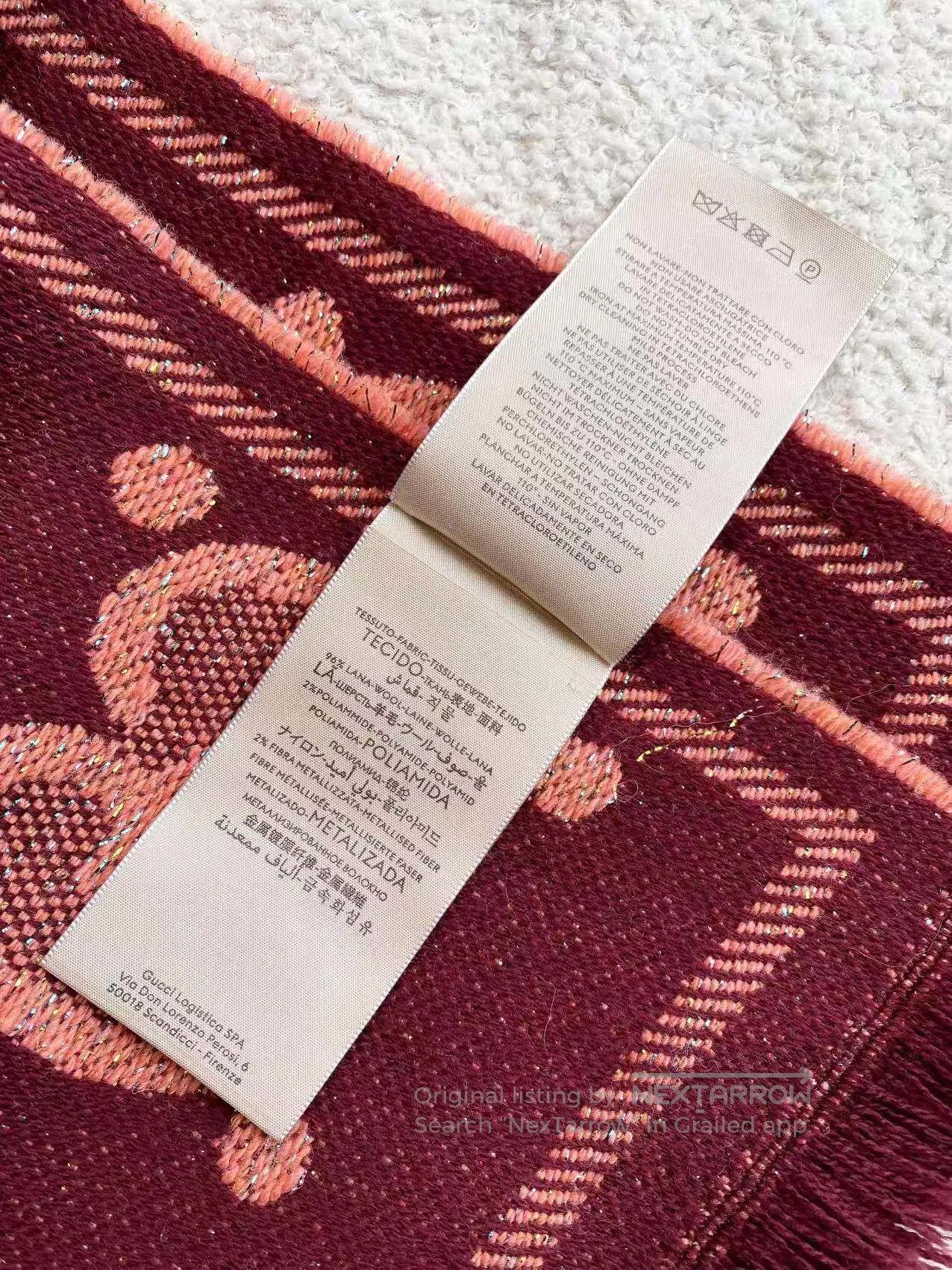 Gucci Guicci The old flower is full of printed wool scarves| Size ONE SIZE - 6 Thumbnail