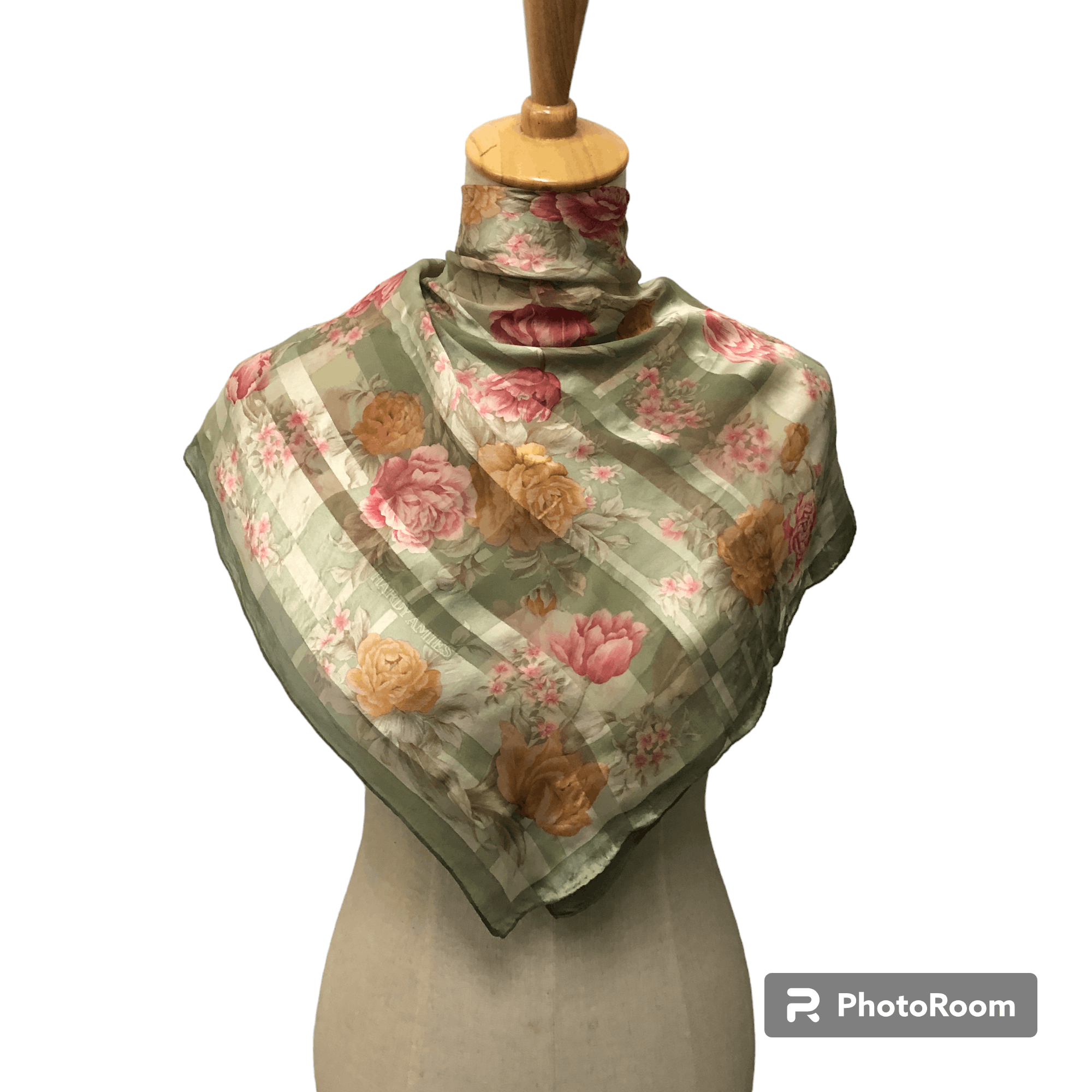 Hardy Amies Hardy Amies Floral Hand Rolled Silk Scarf M1045 Size ONE SIZE - 1 Thumbnail