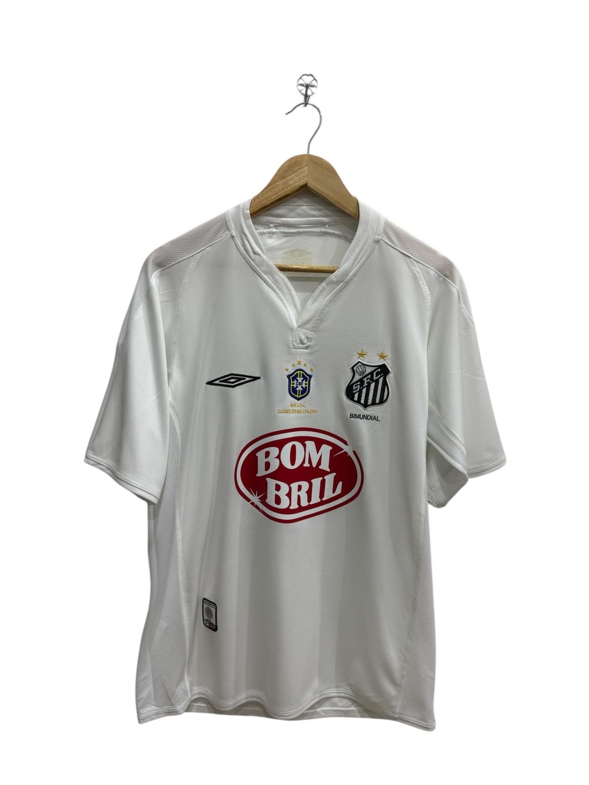 Umbro Vintage Santos FC Home 2002-2003 Jersey Robinho Size US M / EU 48-50 / 2 - 1 Thumbnail