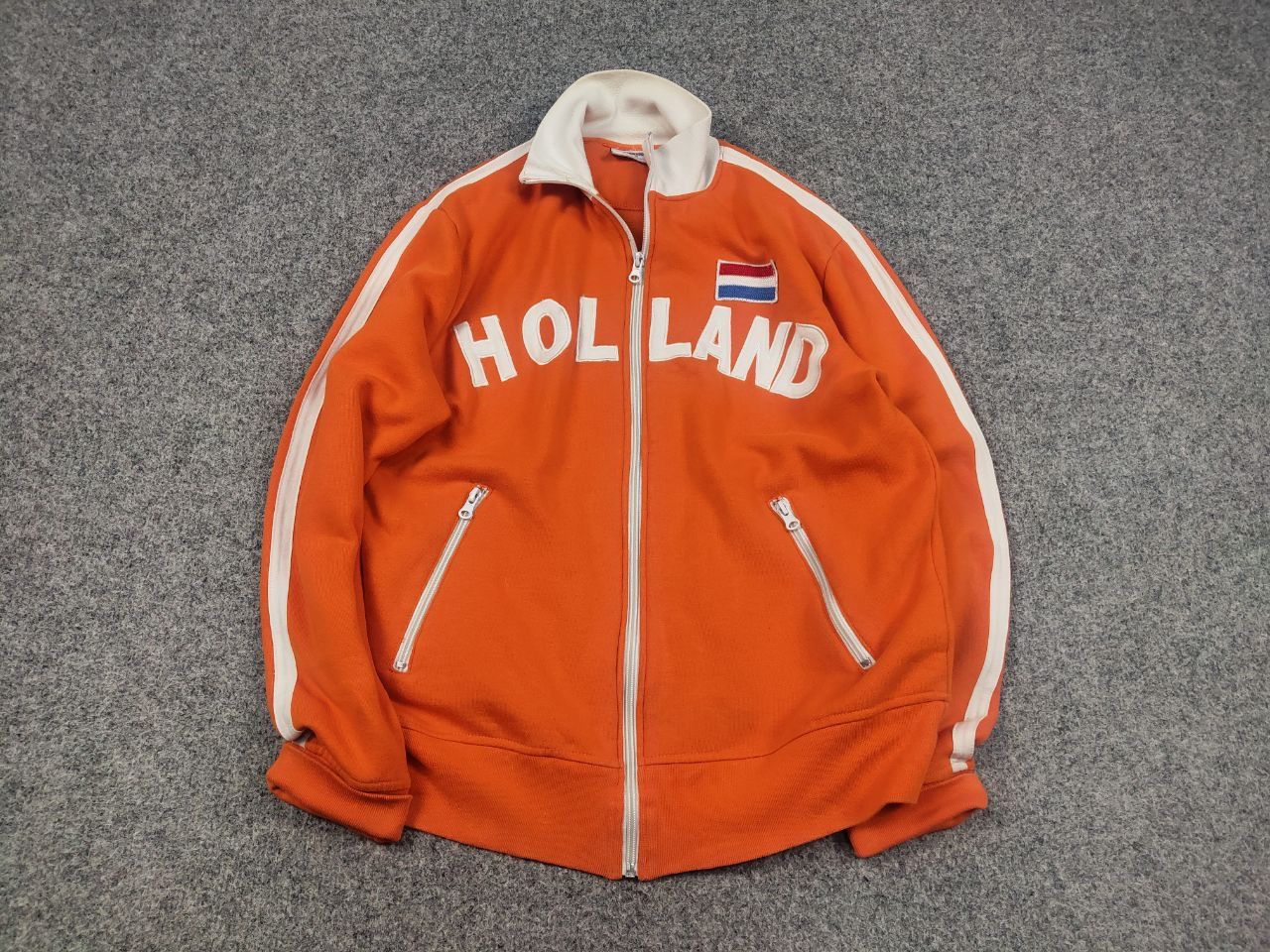 Vintage Vintage rare Holland Orange Big Logo Zip Track Jacket Y2K Size US S / EU 44-46 / 1 - 2 Thumbnail