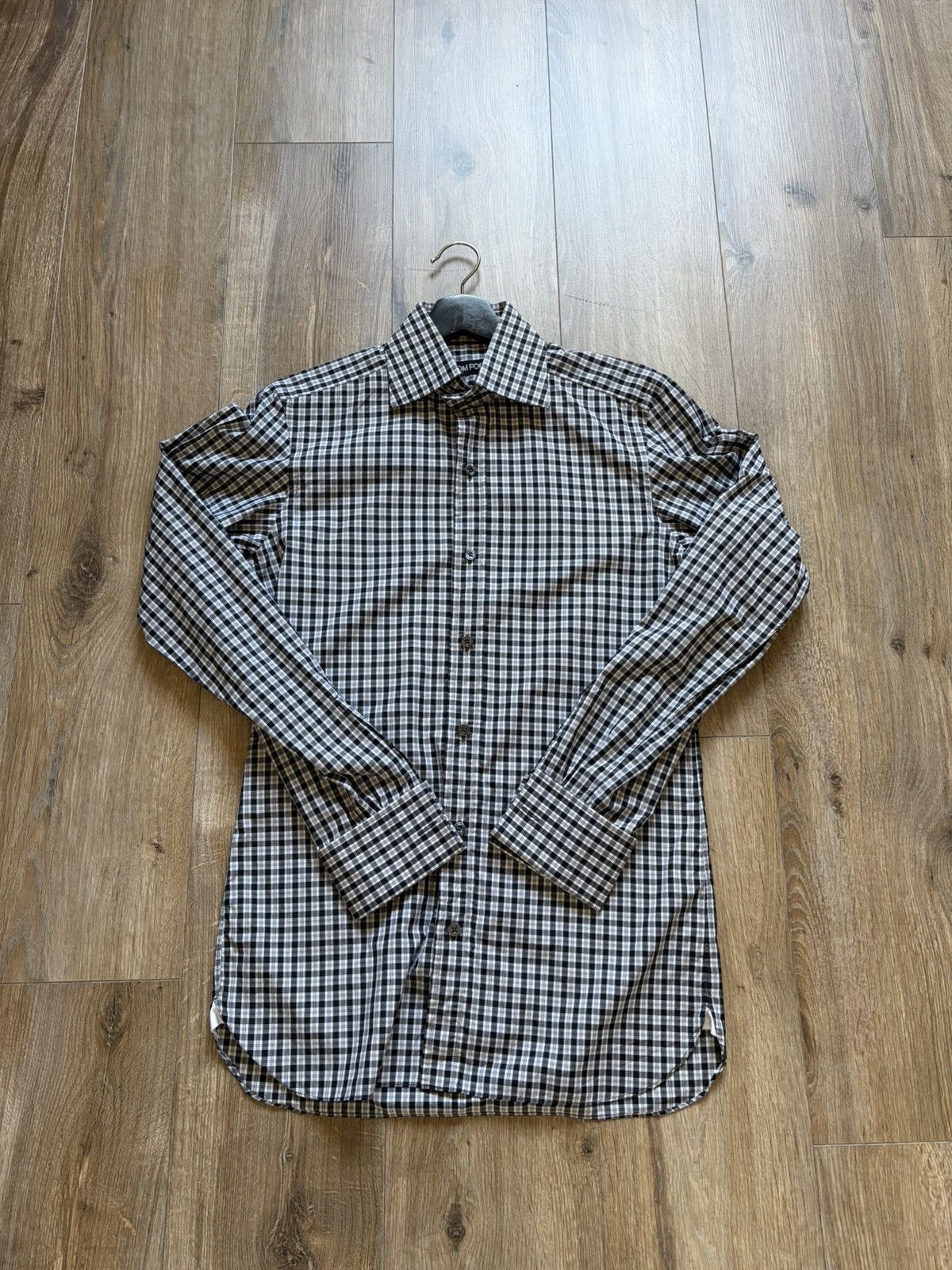 Tom Ford TF cufflink slim fit shirt Size 38R - 1 Thumbnail