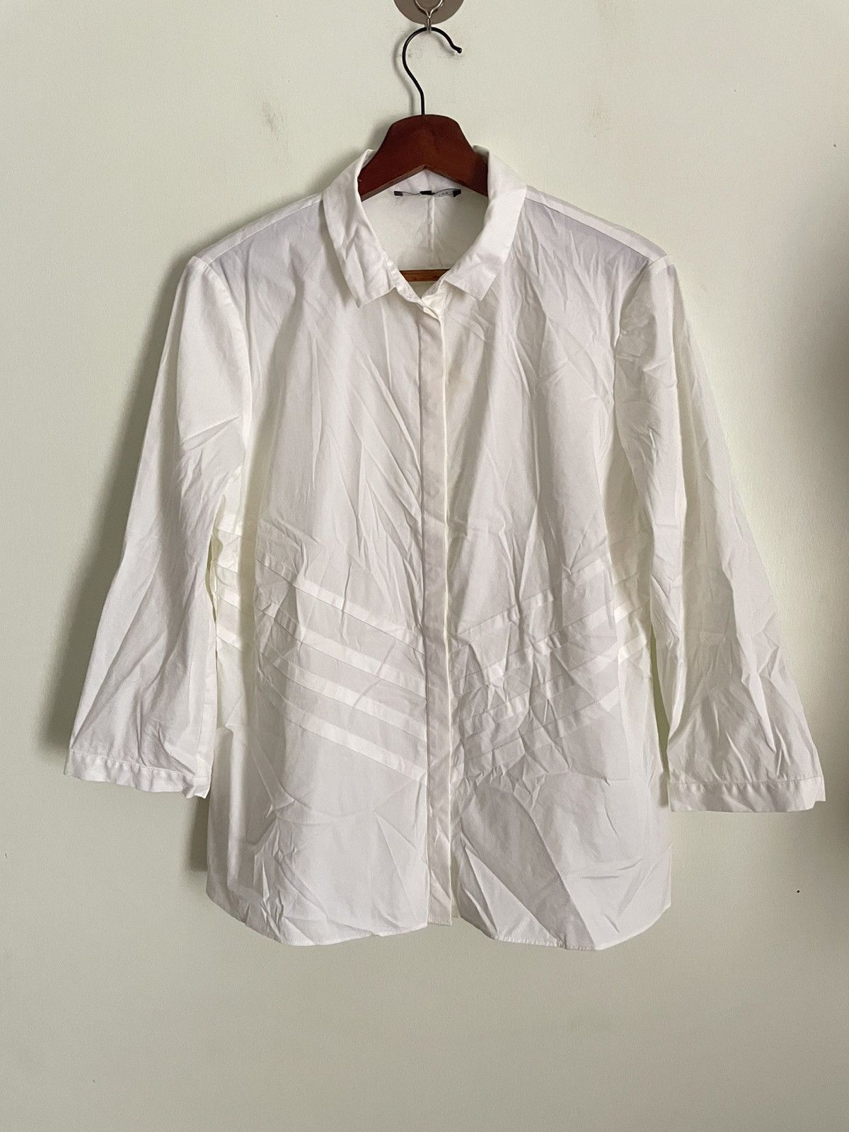 Lafayette 148 Plain White Blouse