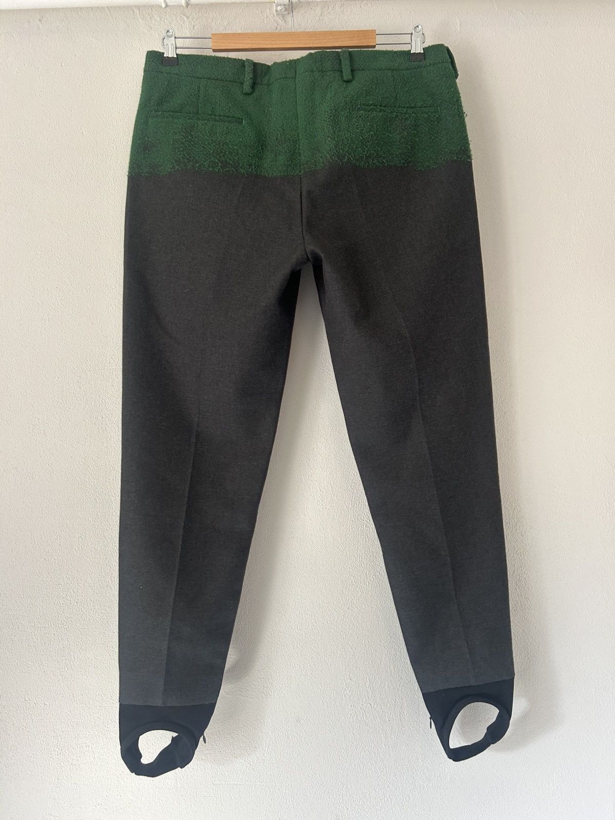 Prada Two-Tone Wool Stirrup Trousers Size US 36 / EU 52 - 2 Thumbnail