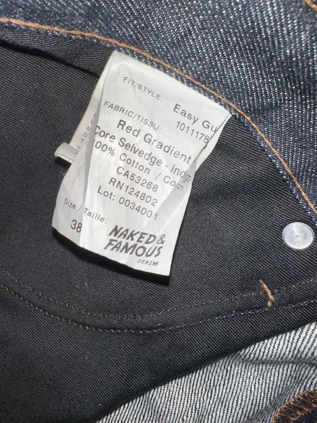 Naked & Famous Naked & Famous Size 38 Easy Guy Red Gradient Core Selvedge Size US 38 / EU 54 - 6 Thumbnail