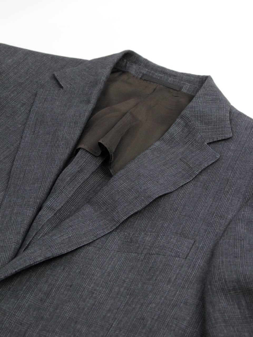 Ermenegildo Zegna GRITTI BY ERMENEGILDO ZEGNA Linen checkered jacket Size 50R - 8 Thumbnail