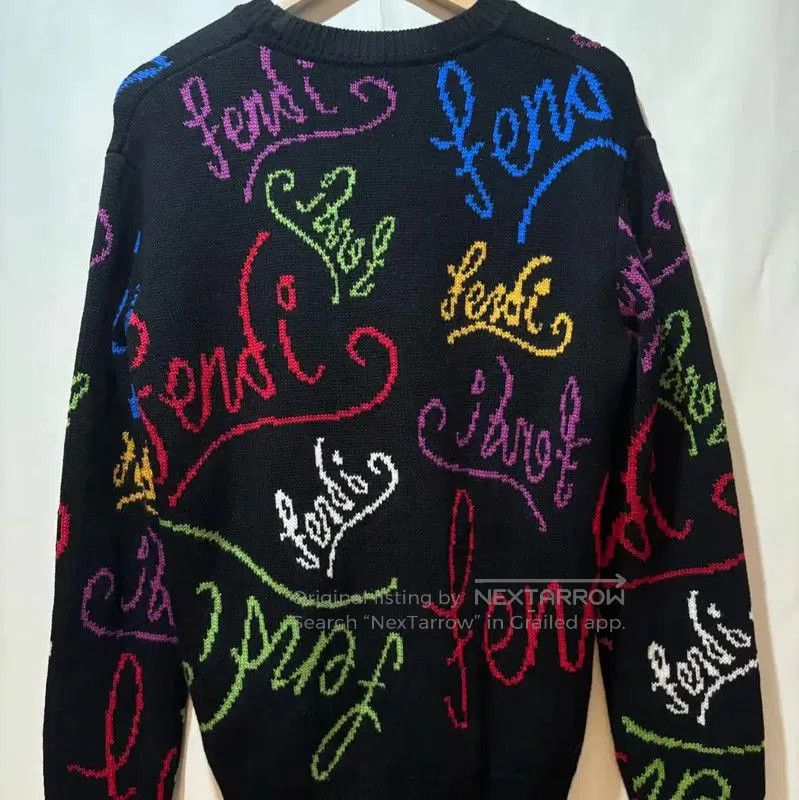Fendi Fendi Black Wool Blend Logo Knit Sweater . Size US S / EU 44-46 / 1 - 2 Thumbnail