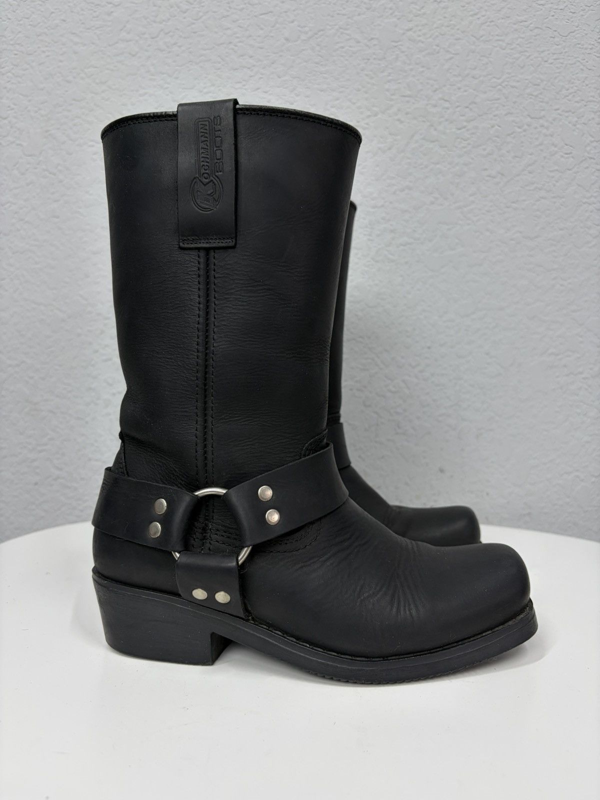 If Six Was Nine Vintage Italian AS 98 Rick Owens Style Leather Biker Boots Size US 7 / IT 37 - 6 Thumbnail