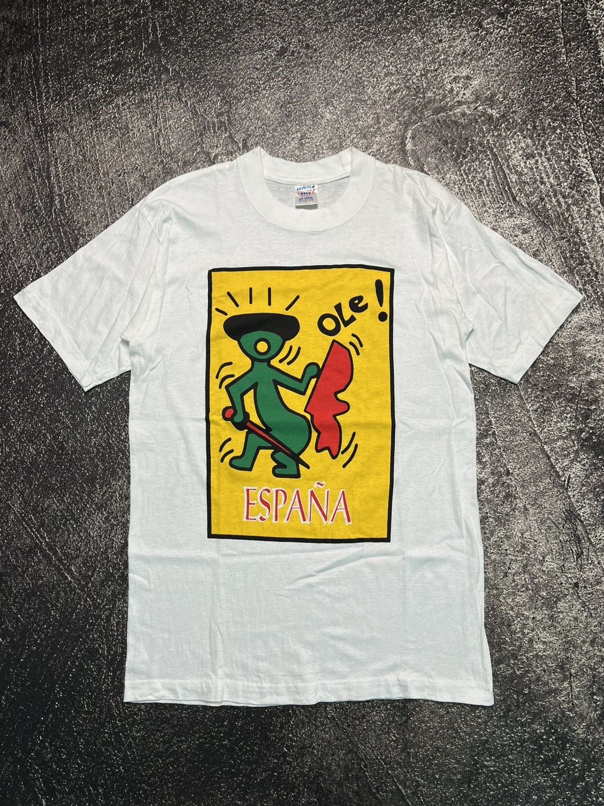 Keith Haring Vintage Keith Haring Espana White T-Shirts Size US M / EU 48-50 / 2 - 1 Thumbnail