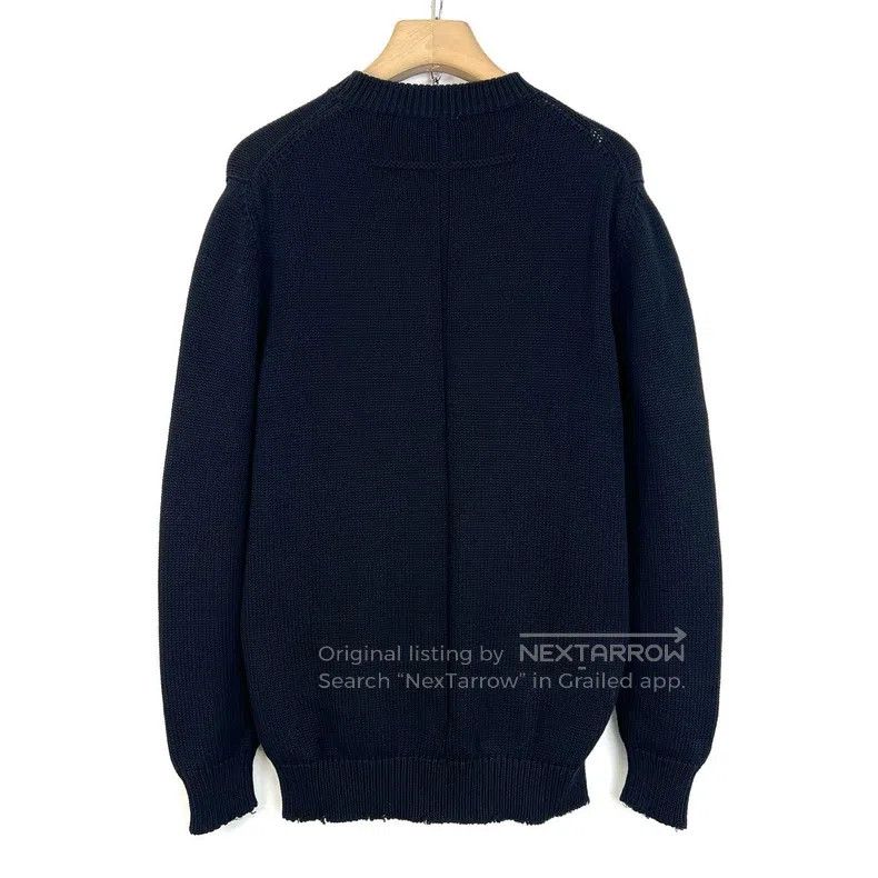 Givenchy Givenchy Black Distressed Logo Destroyed Knit Sweater Size S / US 4 / IT 40 - 3 Thumbnail