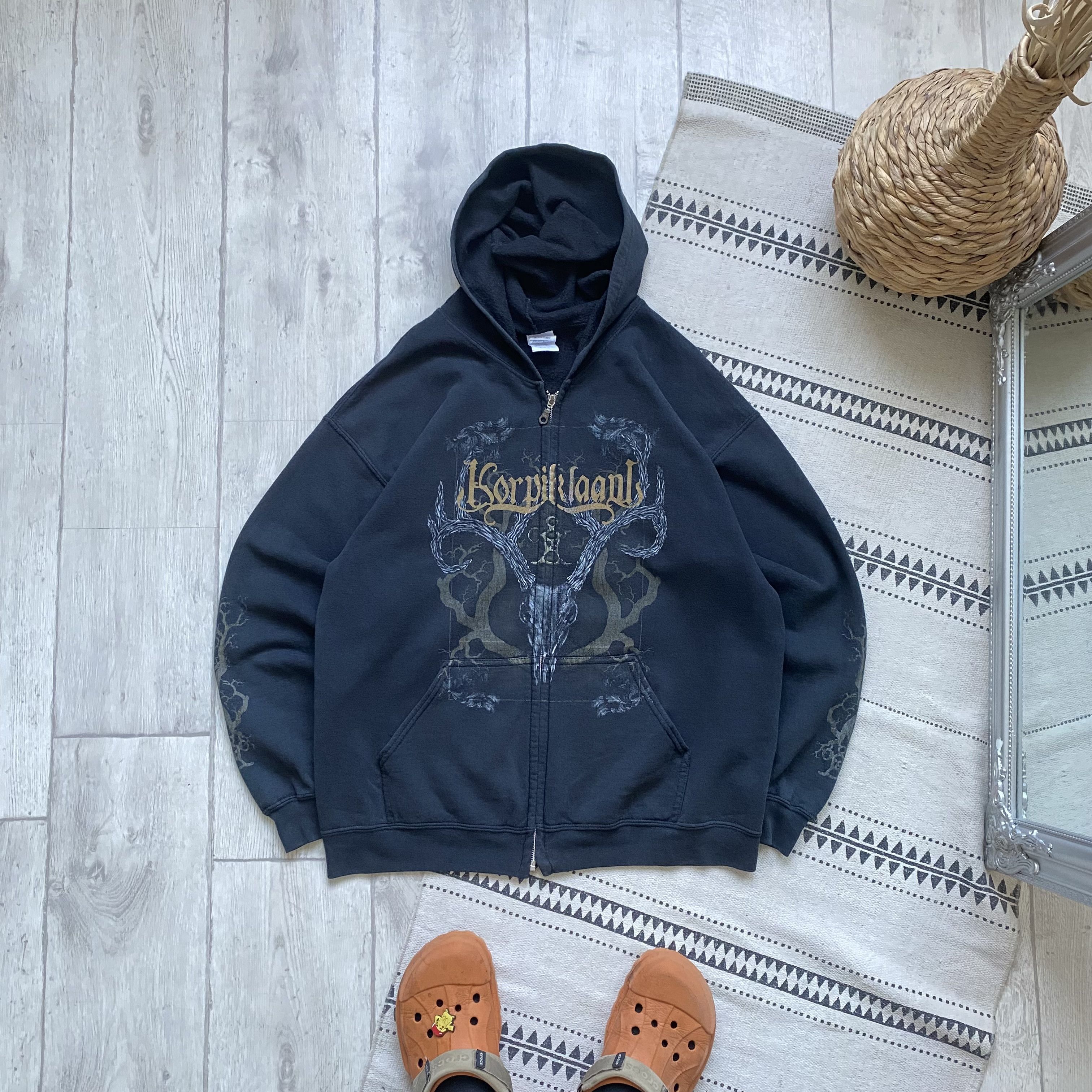 Band Tees 🎸 Vintage Korpiklaani rock band hoodie Heavymetall Y2K Size US M / EU 48-50 / 2 - 2 Thumbnail