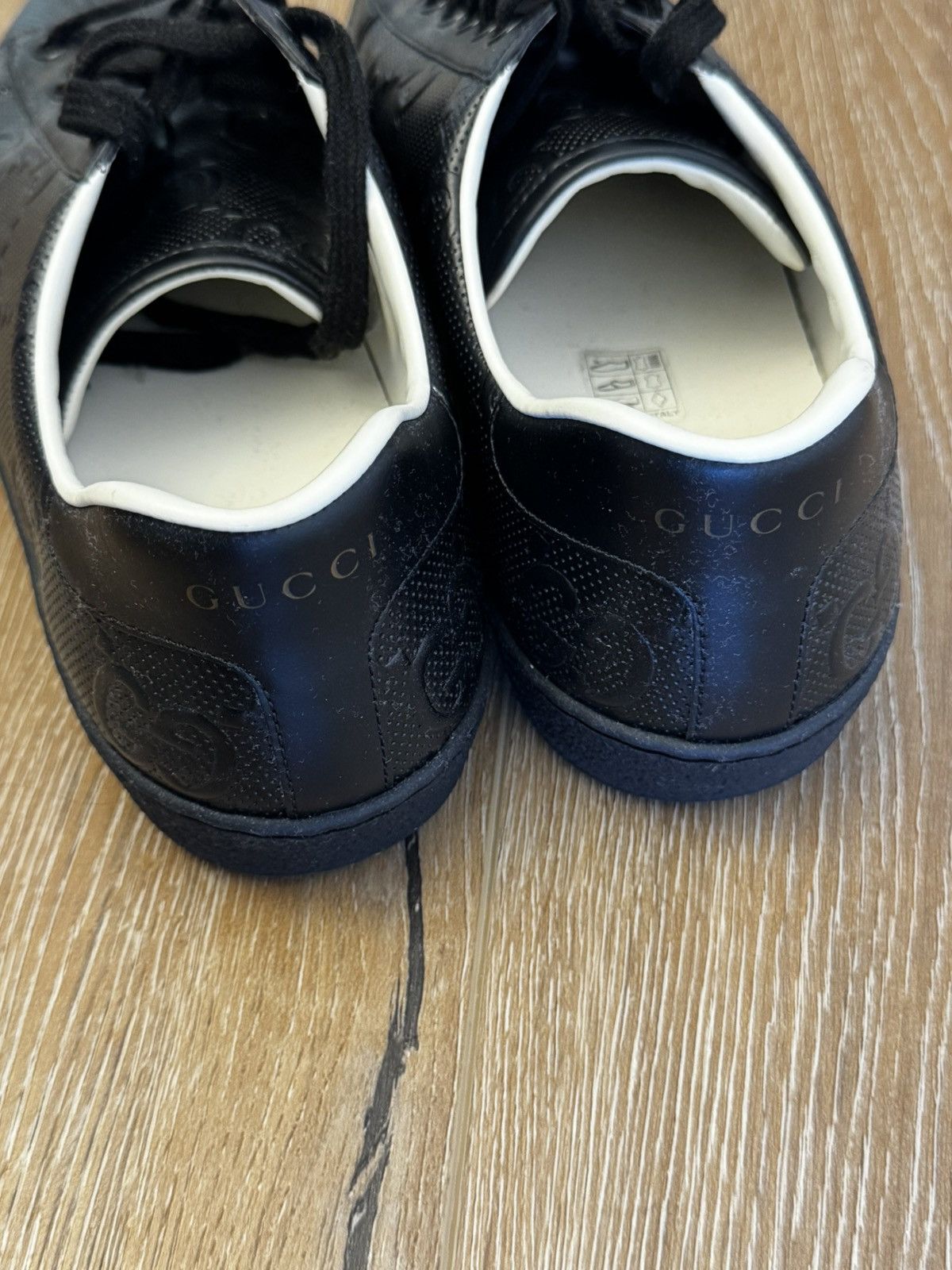 Gucci Gucci Black Ace GG Embossed Size US 7 / EU 40 - 4 Thumbnail