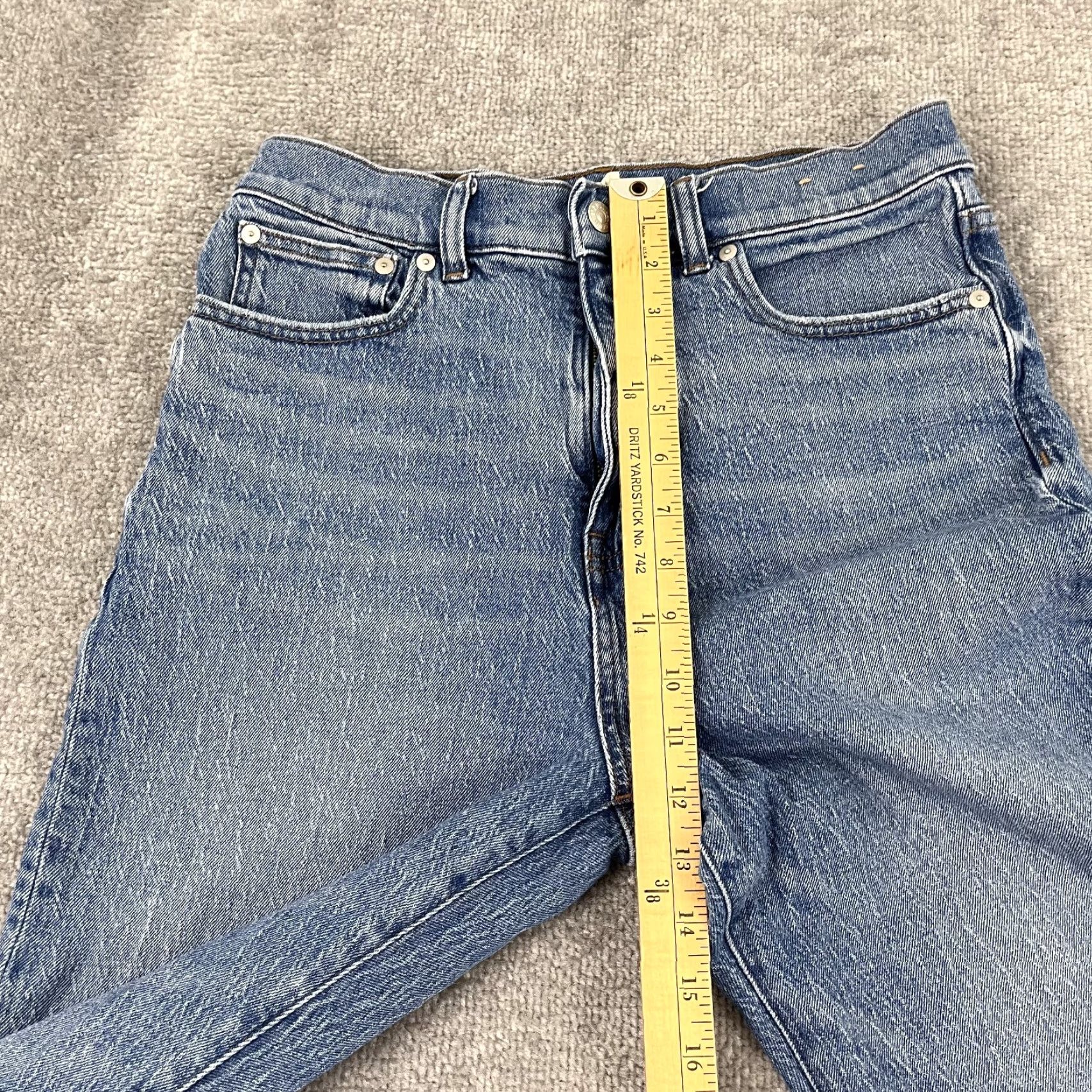 Madewell Madewell 90s High Rise Straight Jeans Women 28T Tall Blue Denim Size 28" / US 6 / IT 42 - 6 Thumbnail