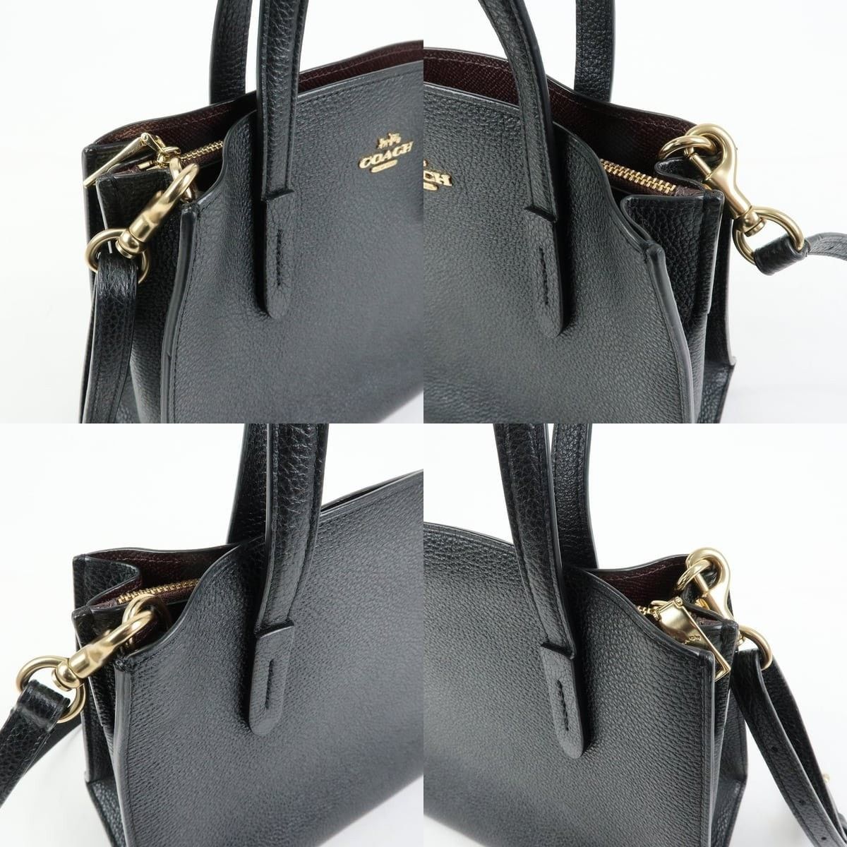 Coach Coach Charlie Carryall 28 Leather Shoulder Bag Black Size ONE SIZE - 6 Thumbnail