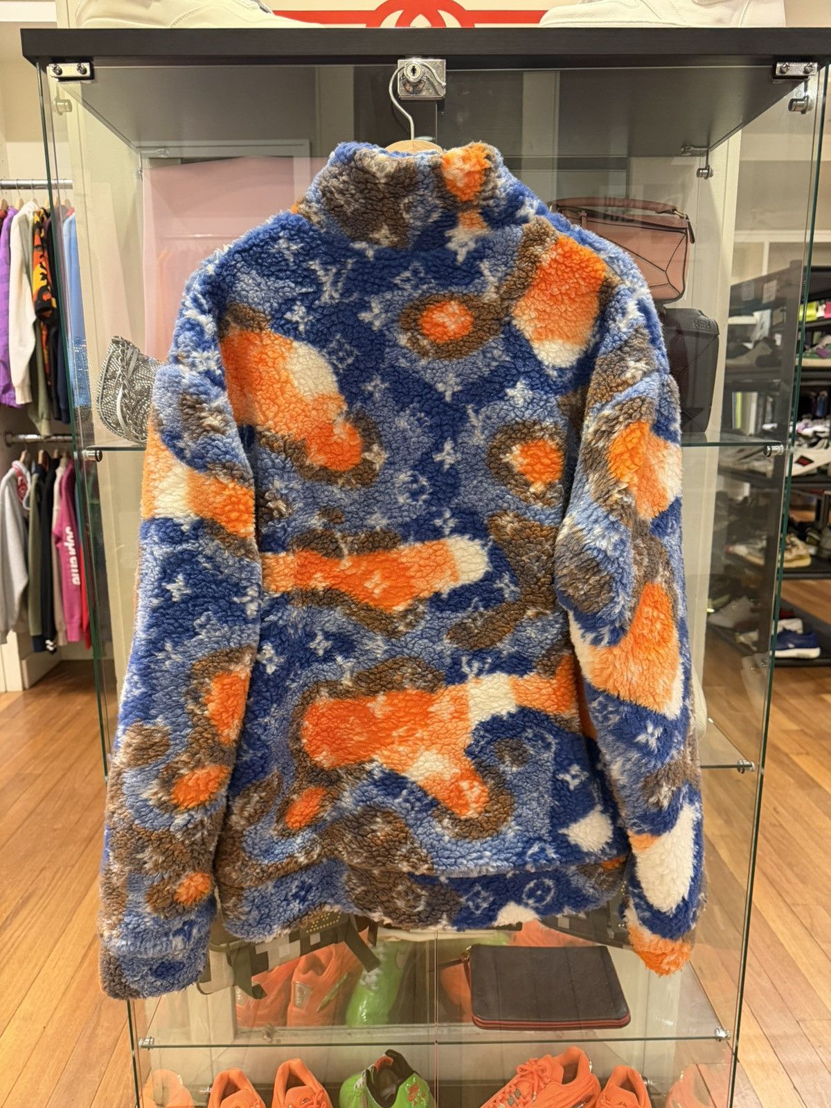 Louis Vuitton Louis Vuitton Jacquard Camo Fleece Jacket -Blue/Orange/White Size US XL / EU 56 / 4 - 3 Thumbnail