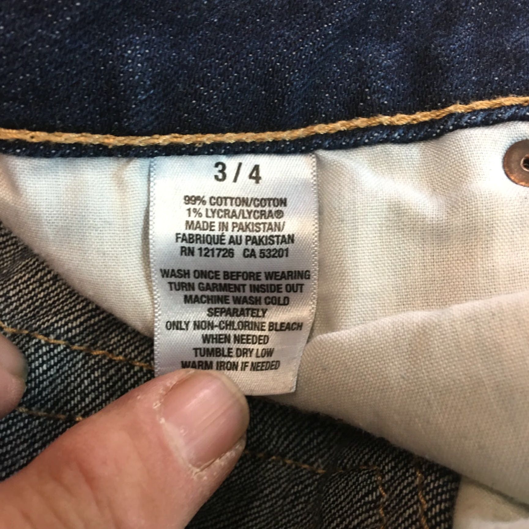 Vintage VINTAGE Aeropostale Jeans Crop Denim 30x18 Regular Slim Blue 90s City Womens Size 26" / US 2 / IT 38 - 5 Thumbnail