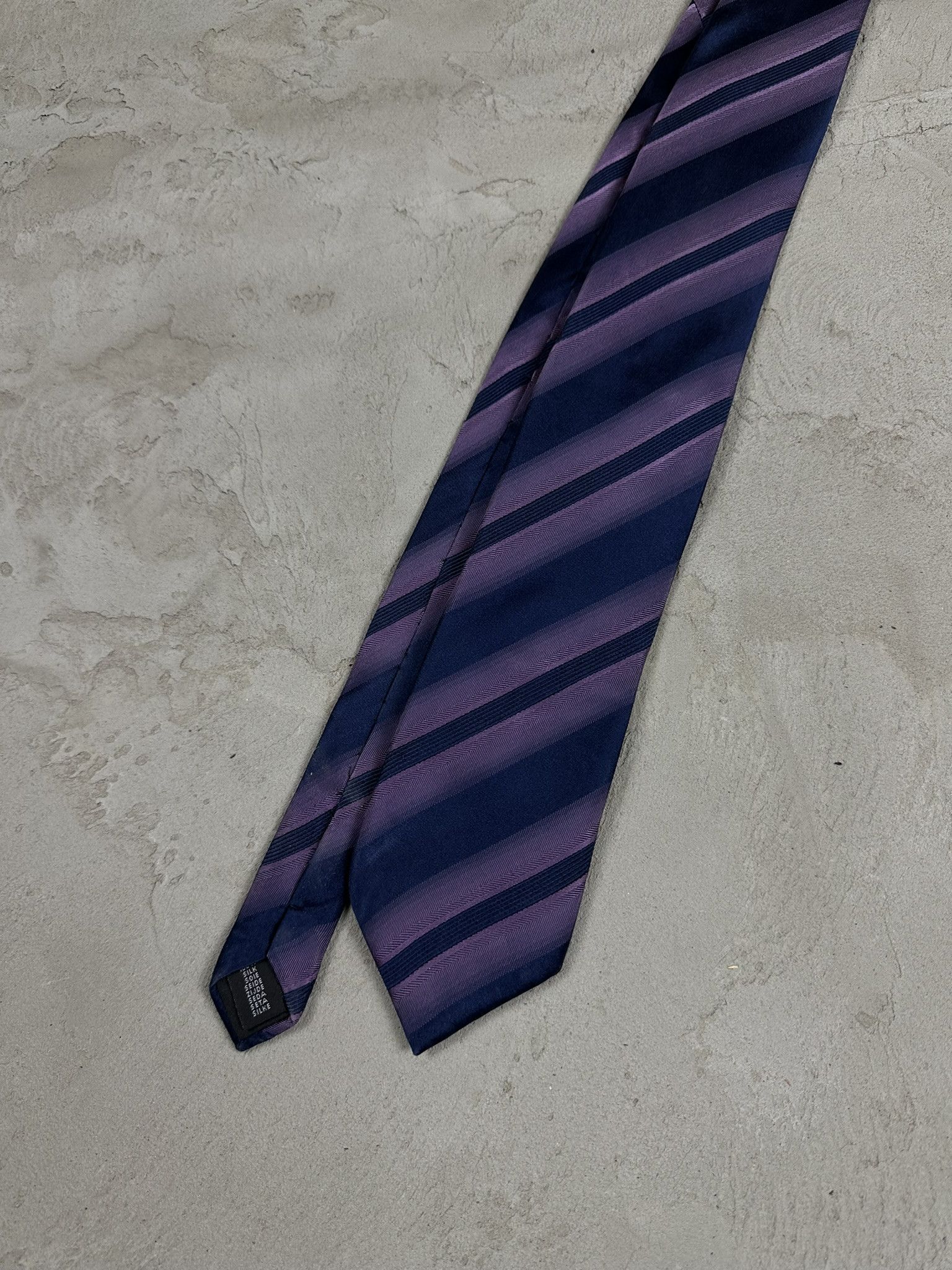 Balmain Vintage Balmain Silk Stripped Luxury Tie Size ONE SIZE - 2 Thumbnail