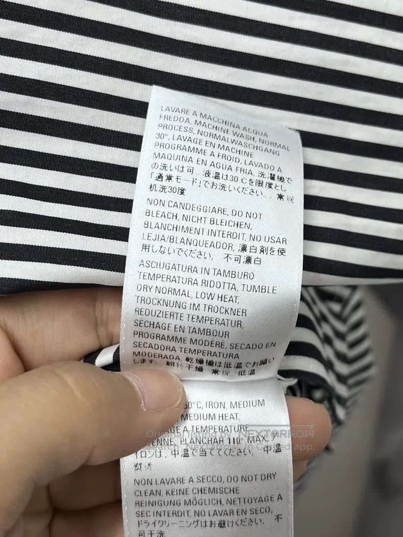 Balenciaga Balenciaga size 39 Embroidered 'In Love' Striped Shirt Jac Size US S / EU 44-46 / 1 - 6 Thumbnail