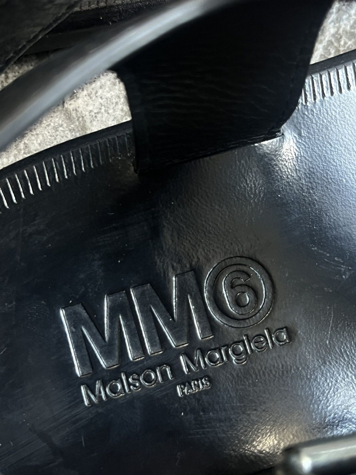 Maison Margiela MM6 Maison Margiela Clear PVC Sandals Black Leather Strap Size US 8 / IT 38 - 9 Thumbnail