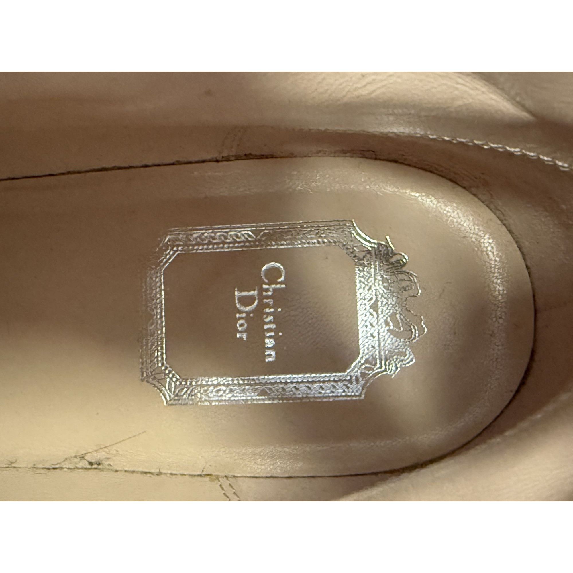 Dior Christian Dior White Leather Lace-Up Ankle Boots With Studde Size US 8 / IT 38 - 4 Thumbnail