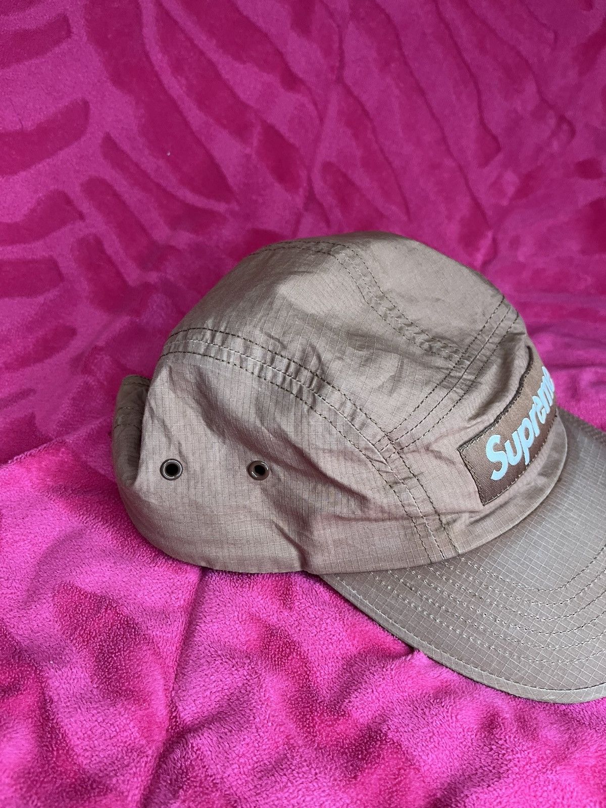 Supreme 5 Panel Adjustable Cap Hat Brown Size ONE SIZE - 7 Thumbnail