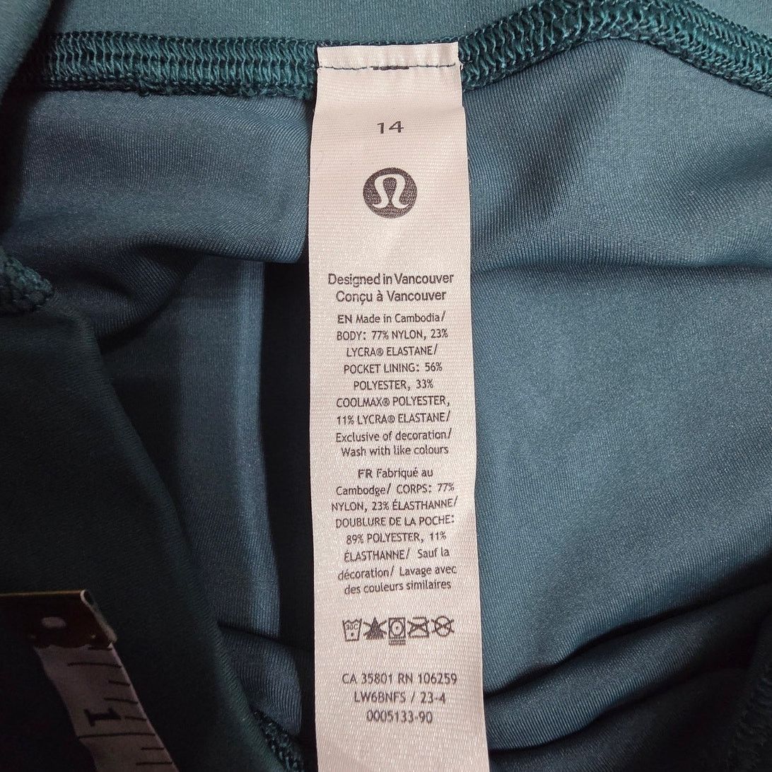 Lululemon Lululemon Wunder Train HR Crop 23" in Storm Teal - Size 14 Size 36" / US 14 / IT 50 - 4 Thumbnail