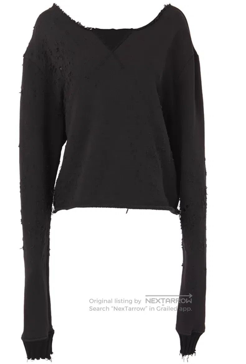 Amiri Amiri Black Ripped Sweatshirt Size US M / EU 48-50 / 2 - 1 Thumbnail