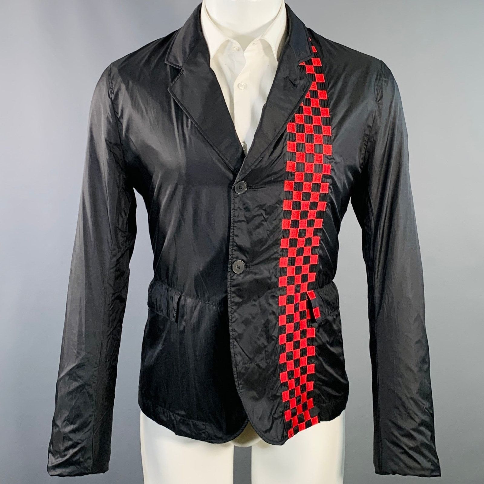 Haider Ackermann HAIDER ACKERMANN Size M Checkered Notch Lapel Sport Coat Size 40R - 1 Thumbnail