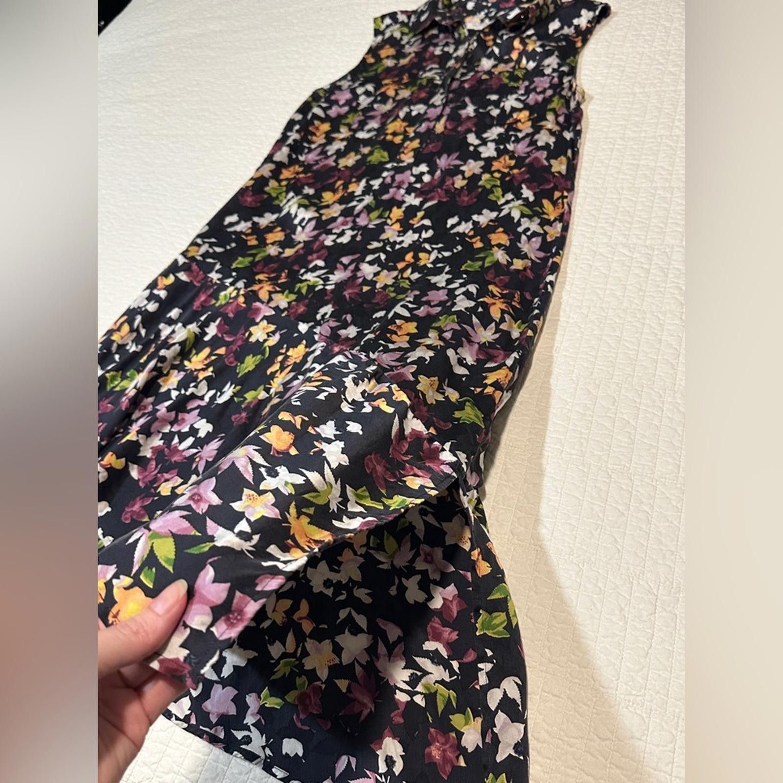 Equipment EQUIPMENT 100% Silk Small Dress Sleeveless Asymmetrical Midi Size S / US 4 / IT 40 - 4 Thumbnail