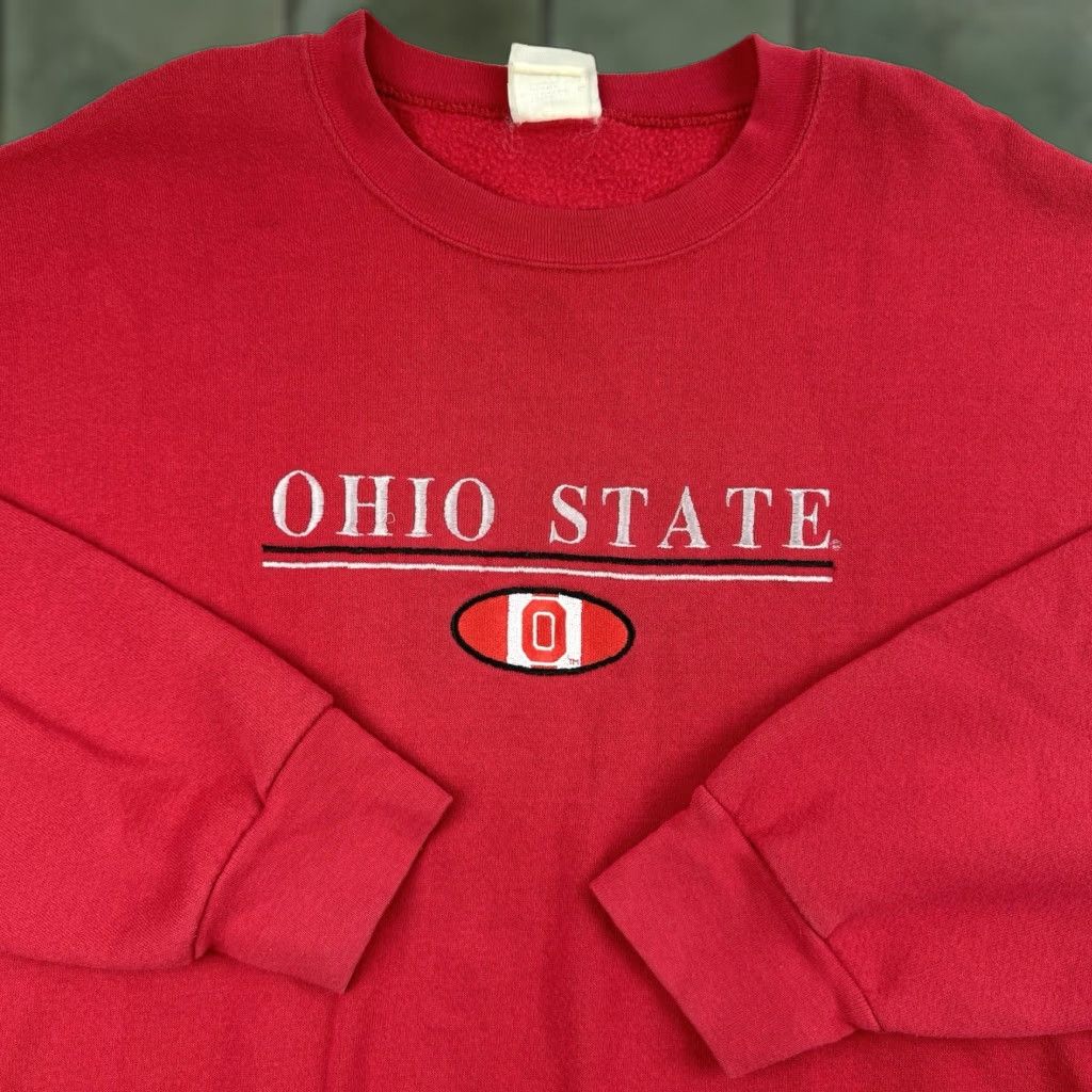 Vintage VINTAGE Briar Creek Sportswear Sweatshirt Adult Large Red Ohio State College Sports Crewneck 90s Y2K Mens Size US L / EU 52-54 / 3 - 1 Thumbnail