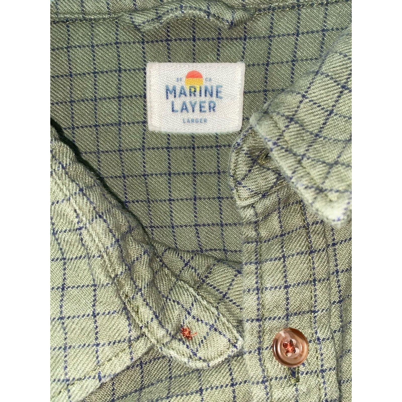 Marine Layer Marine Layer $124 Classic Fit Balboa Button Down Large EUC Size US L / EU 52-54 / 3 - 14 Thumbnail