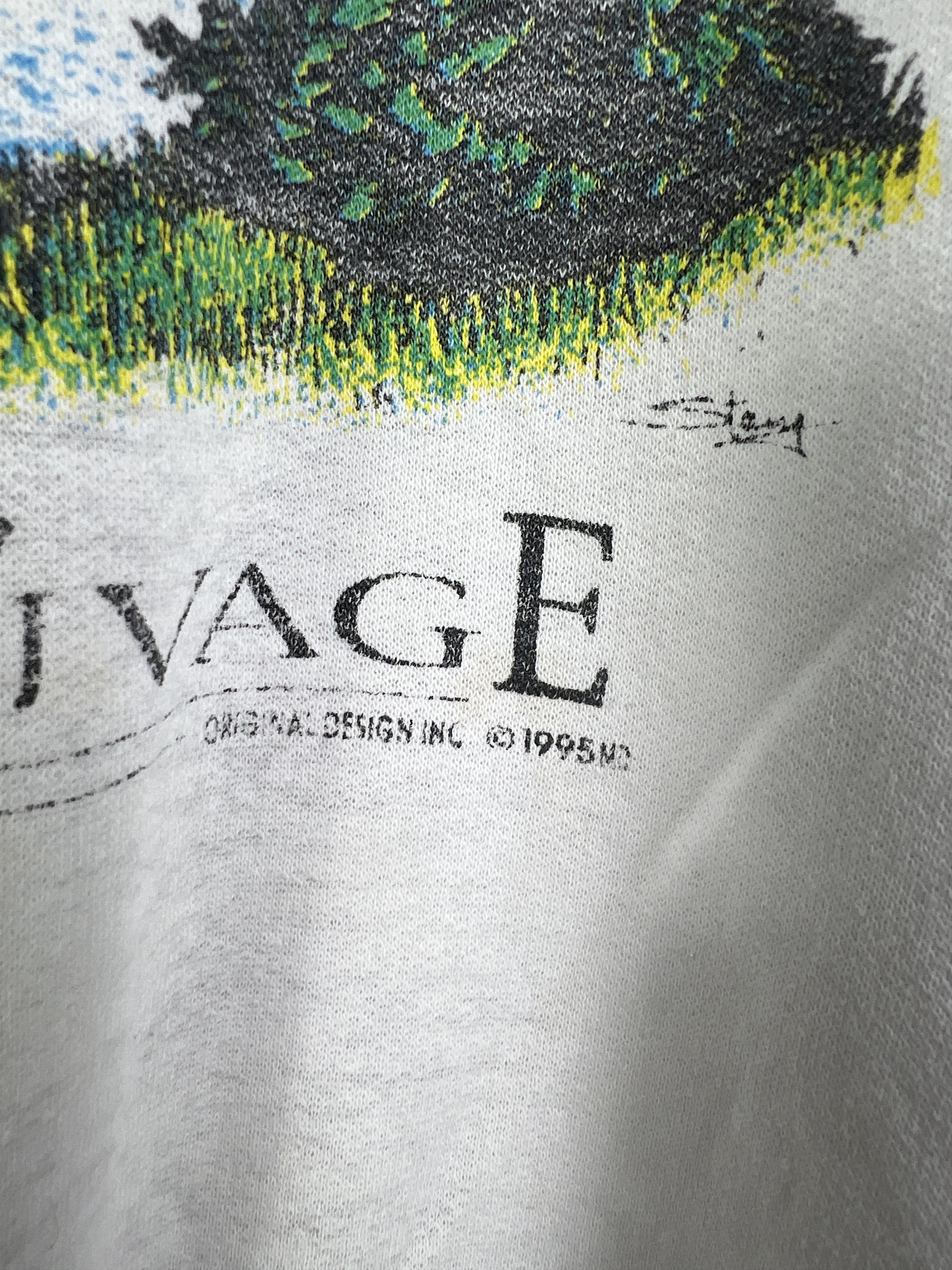 Vintage No.4546 Vintage 90s Nature Sauvage Art Sweatshirt (L) Size US L / EU 52-54 / 3 - 5 Thumbnail