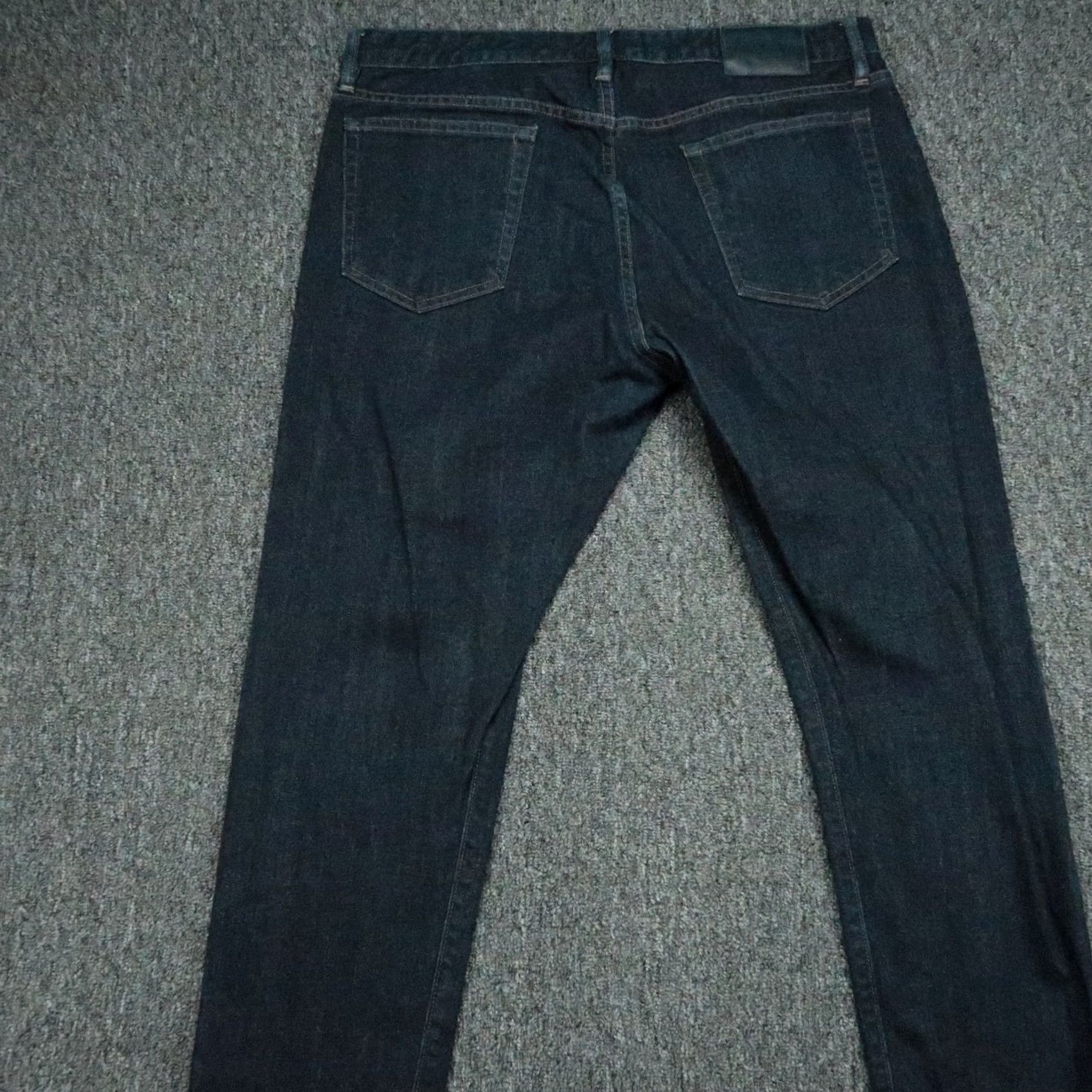 Bonobos Bonobos Jeans Mens 35x30 Blue Dark Wash Stretch Denim 5-Pocket Straight Classic 5-Pocket Design Mens Jeans Size US 35 - 5 Thumbnail