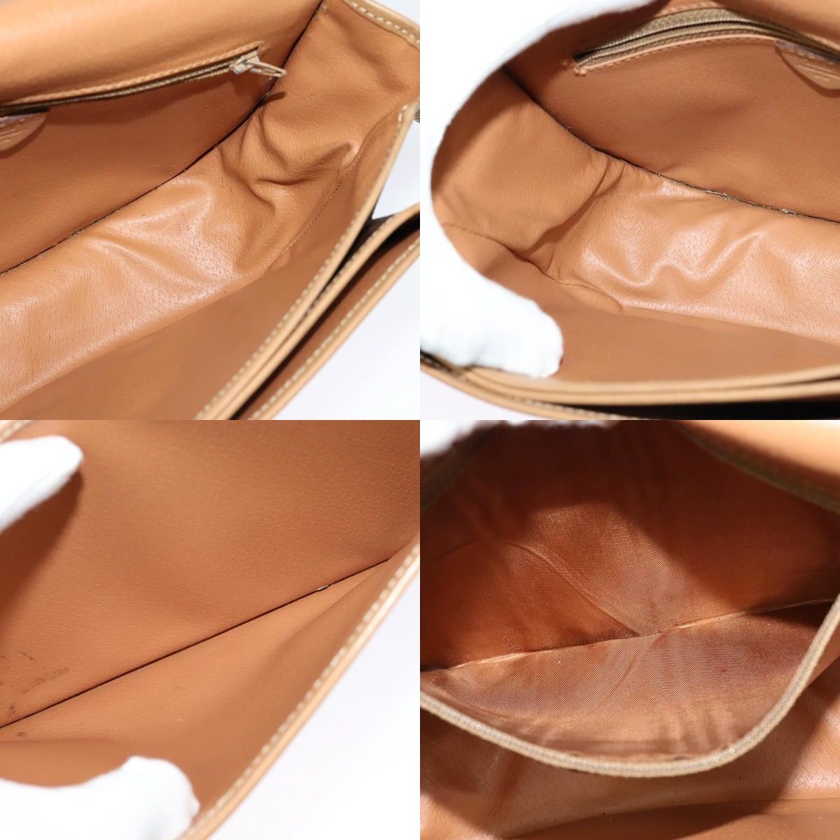 Celine CELINE Macadam Canvas Shoulder Bag Pvc Leather Brown Gold Size ONE SIZE - 12 Thumbnail