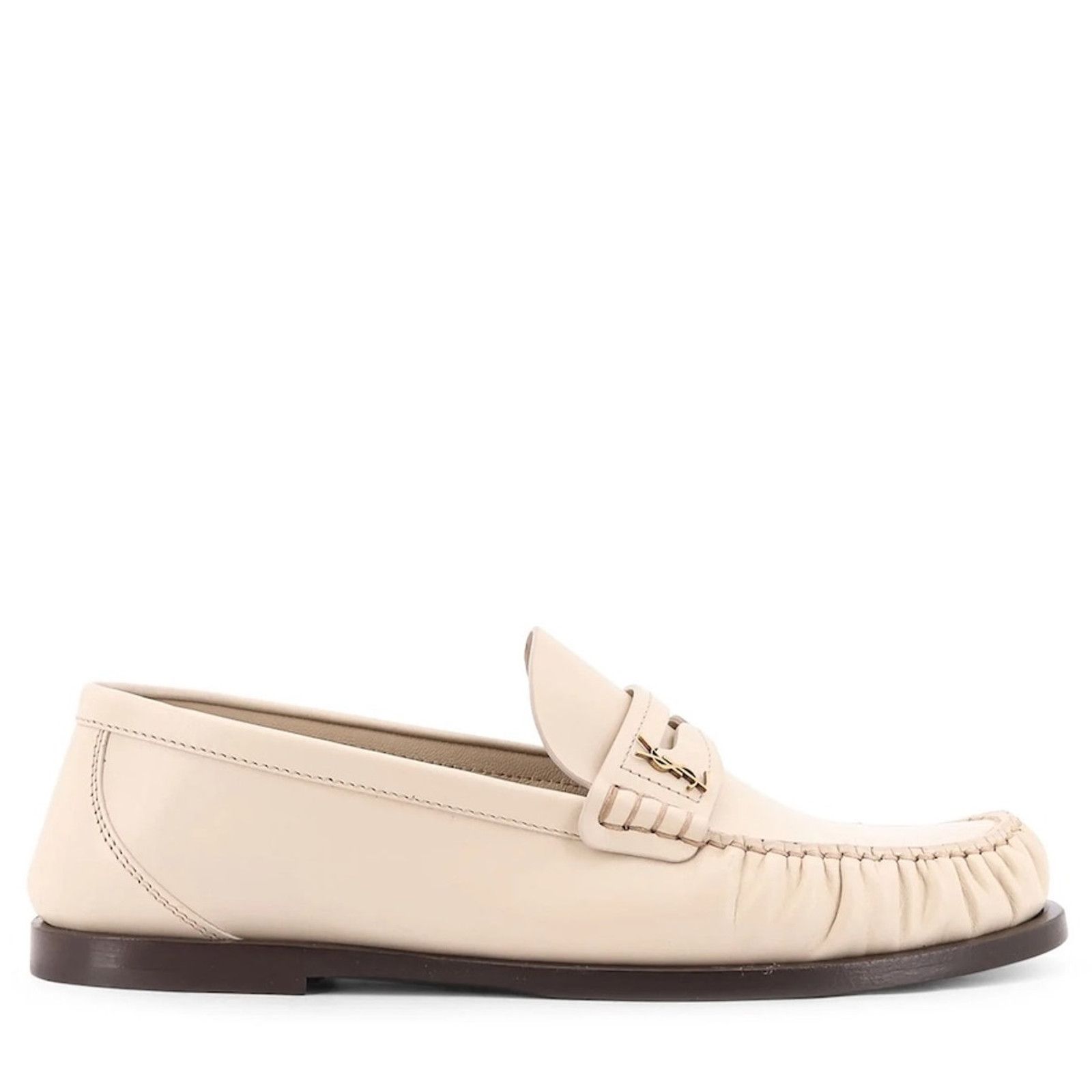 Saint Laurent Paris Saint Laurent YSL Logo Plaque Leather Penny Loafers 37.5 Size US 7.5 / IT 37.5 - 3 Thumbnail
