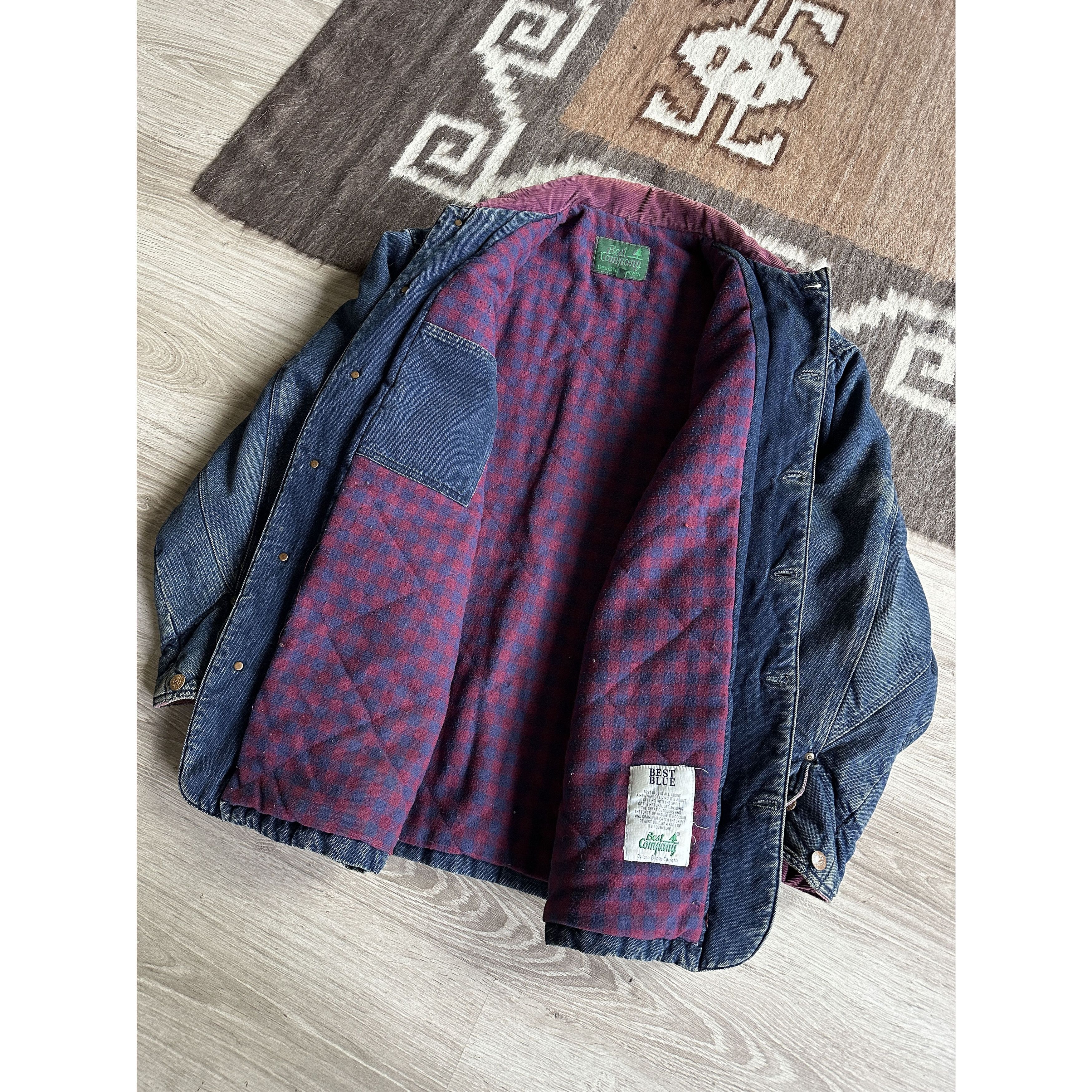 Massimo Osti Best Company Vintage Denim Workwear Coat Jacket 7968AC Size US XL / EU 56 / 4 - 7 Thumbnail